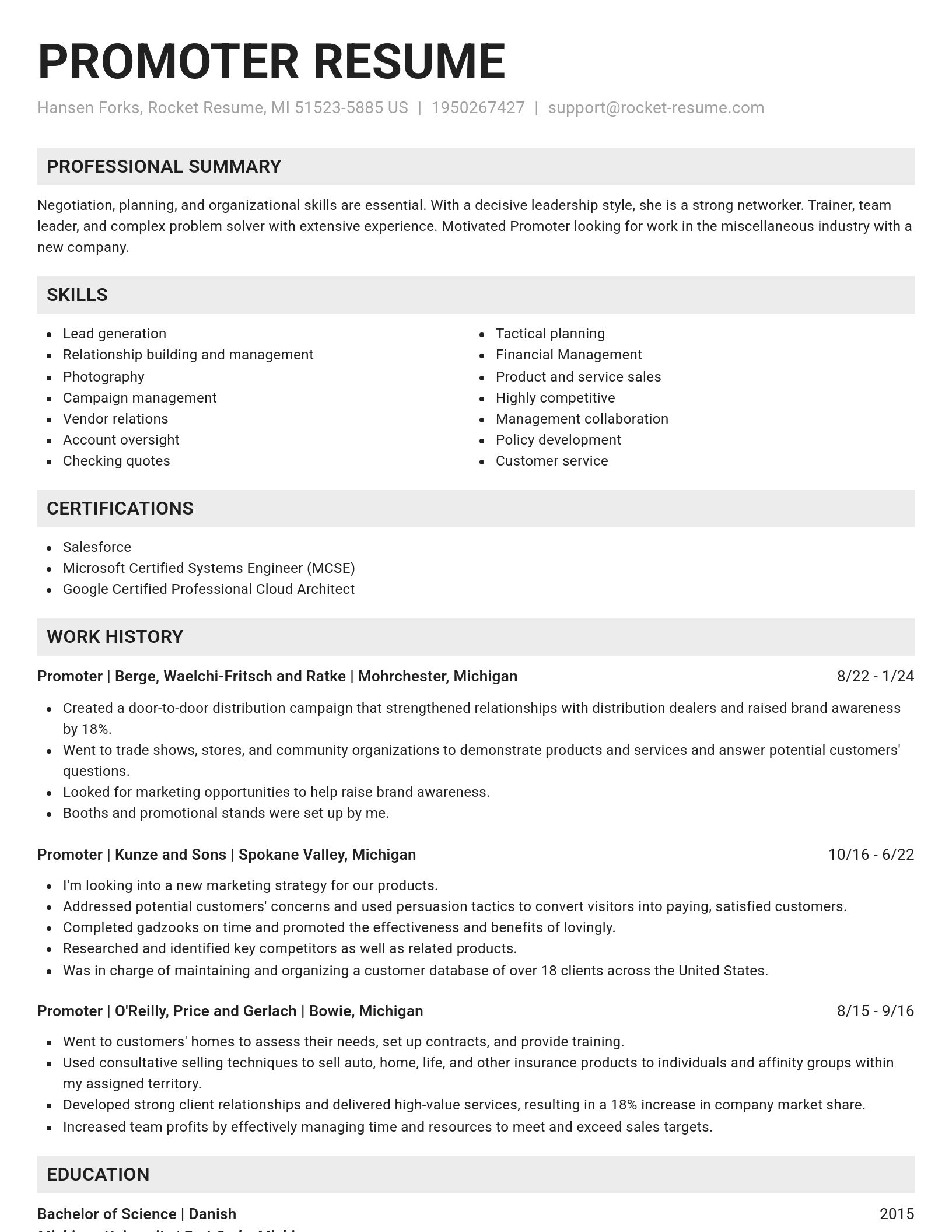 Genius resume template