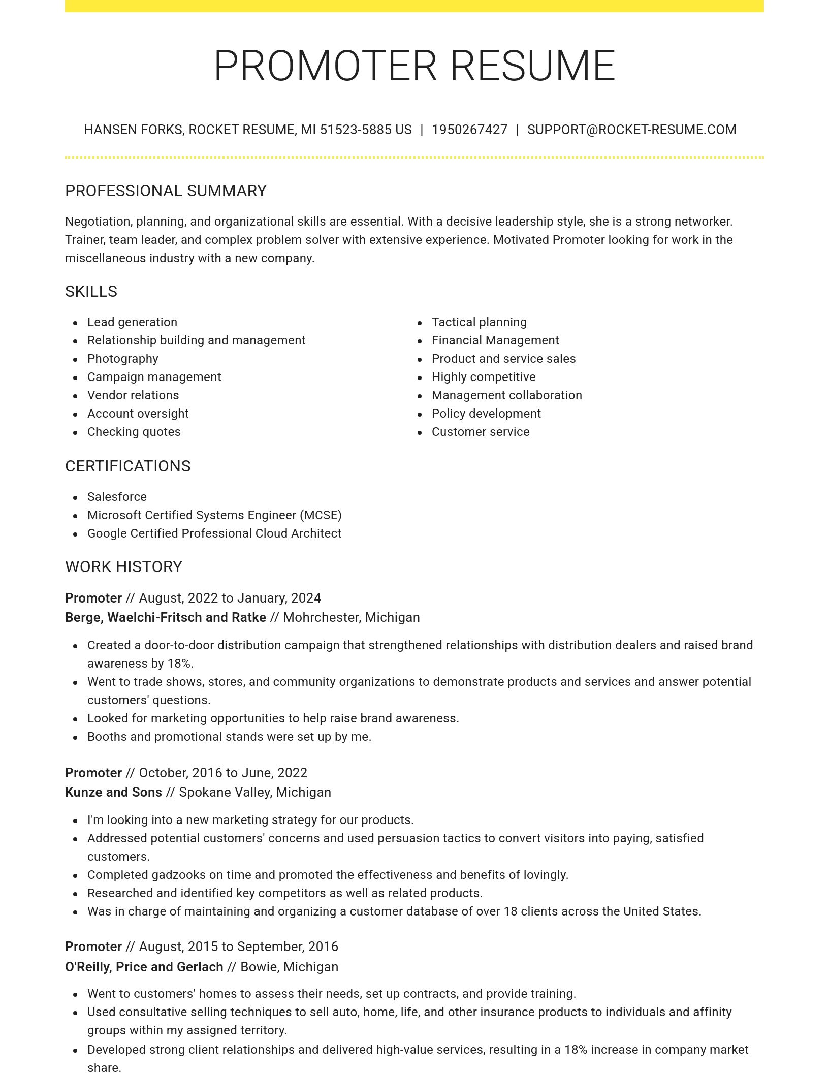Grand resume template