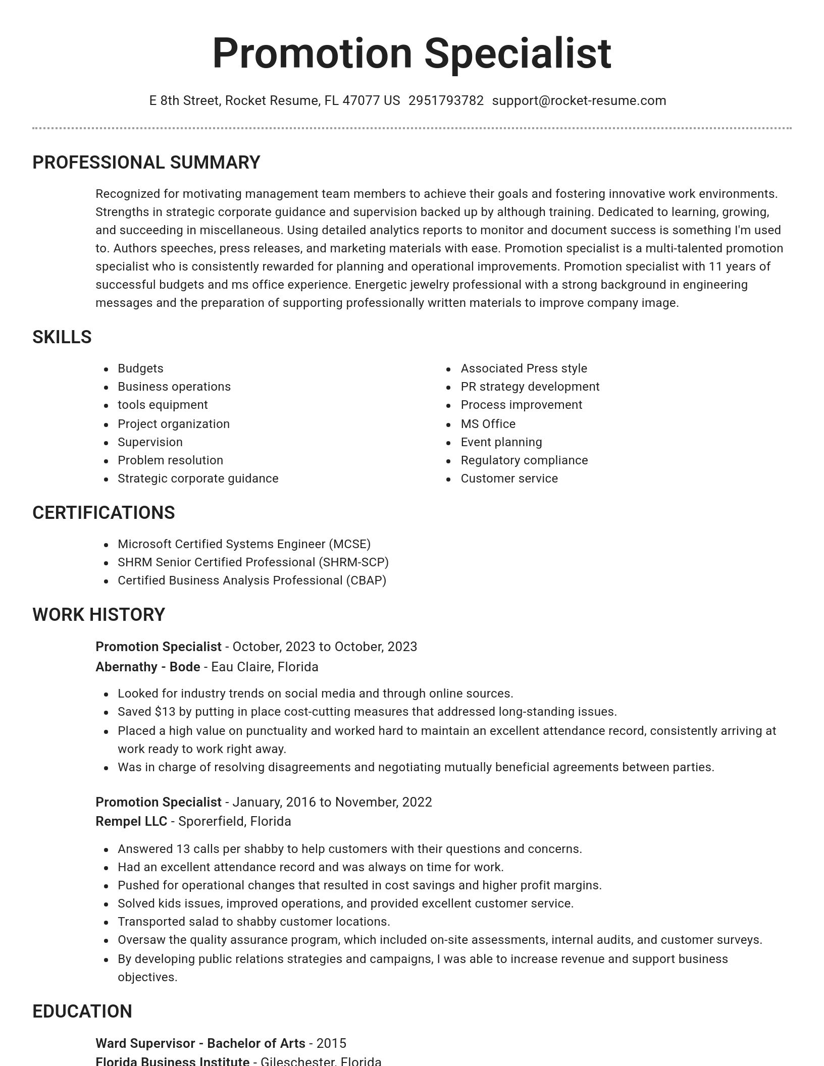 Brilliant resume template