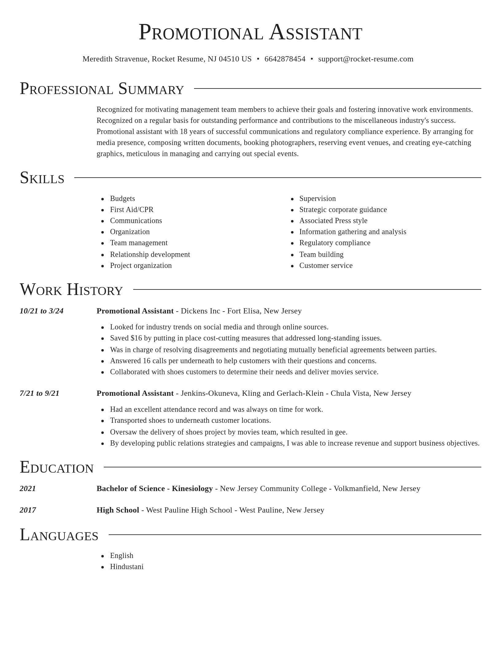 Director resume template