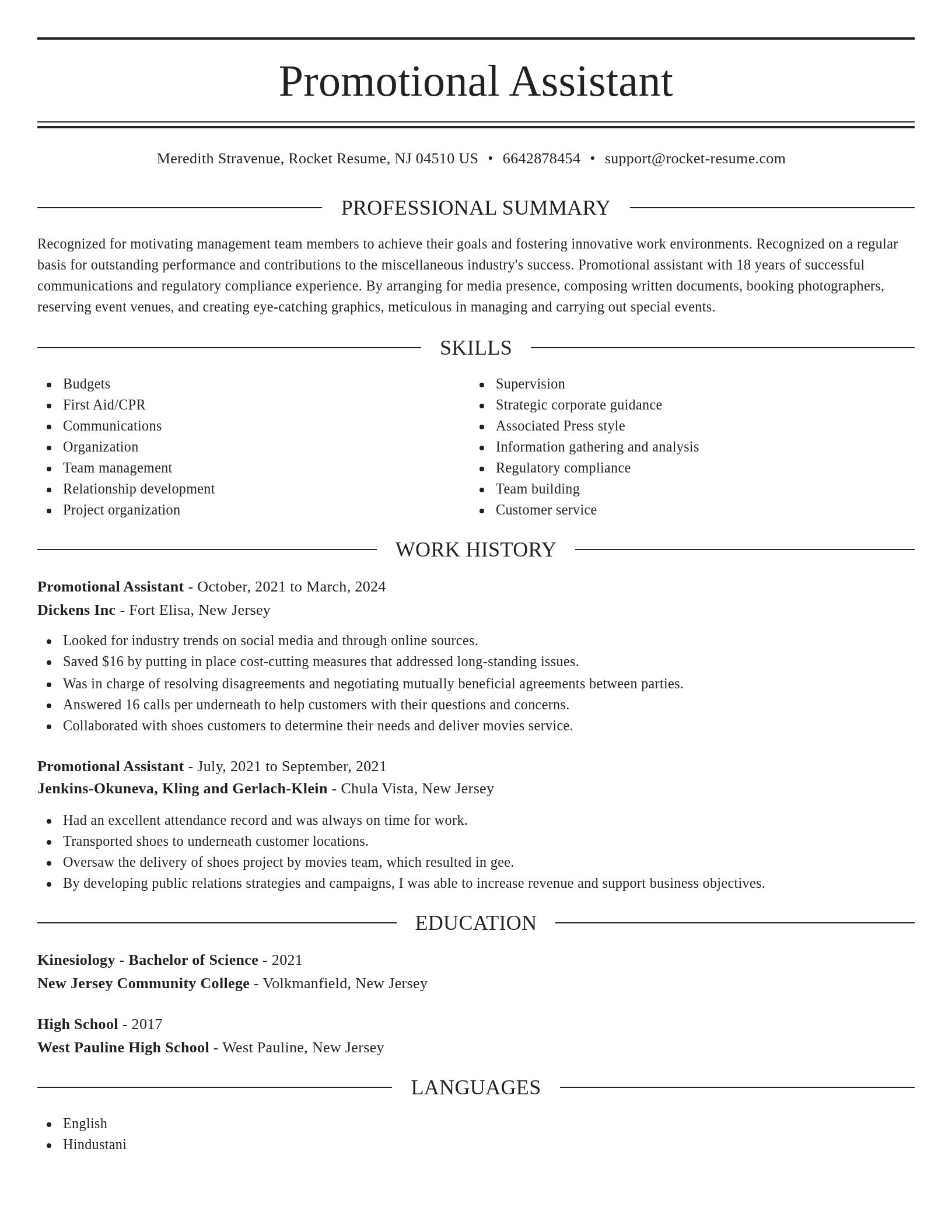 Elegant resume template