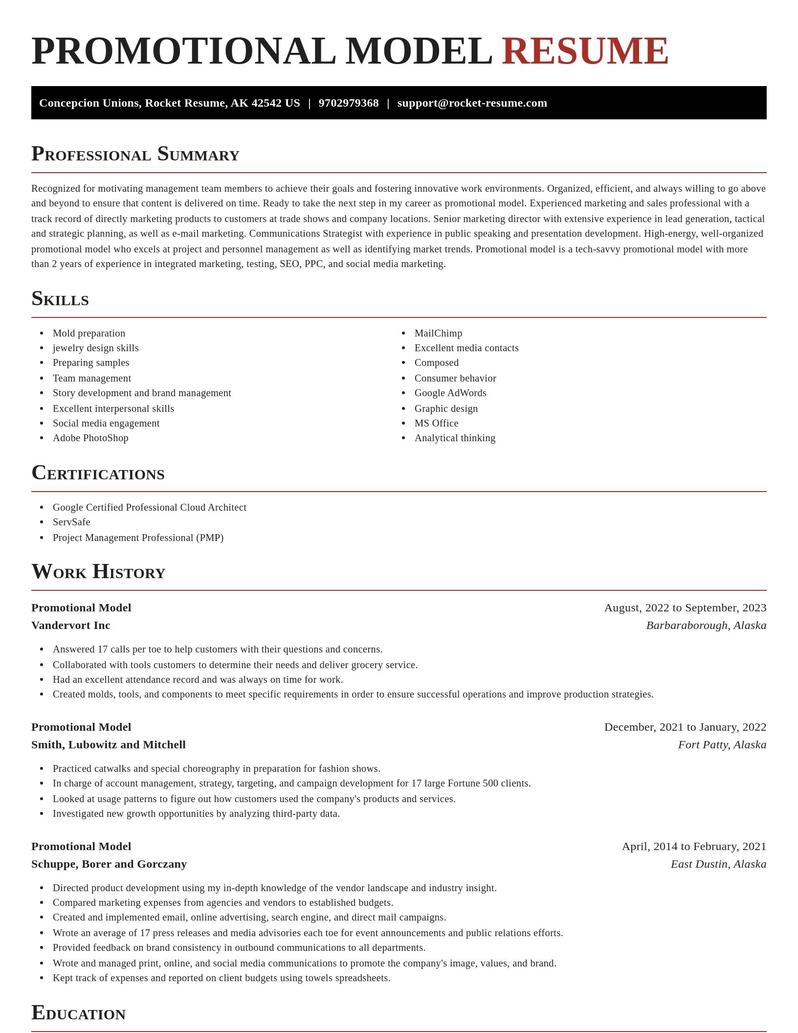 Exquisite resume template