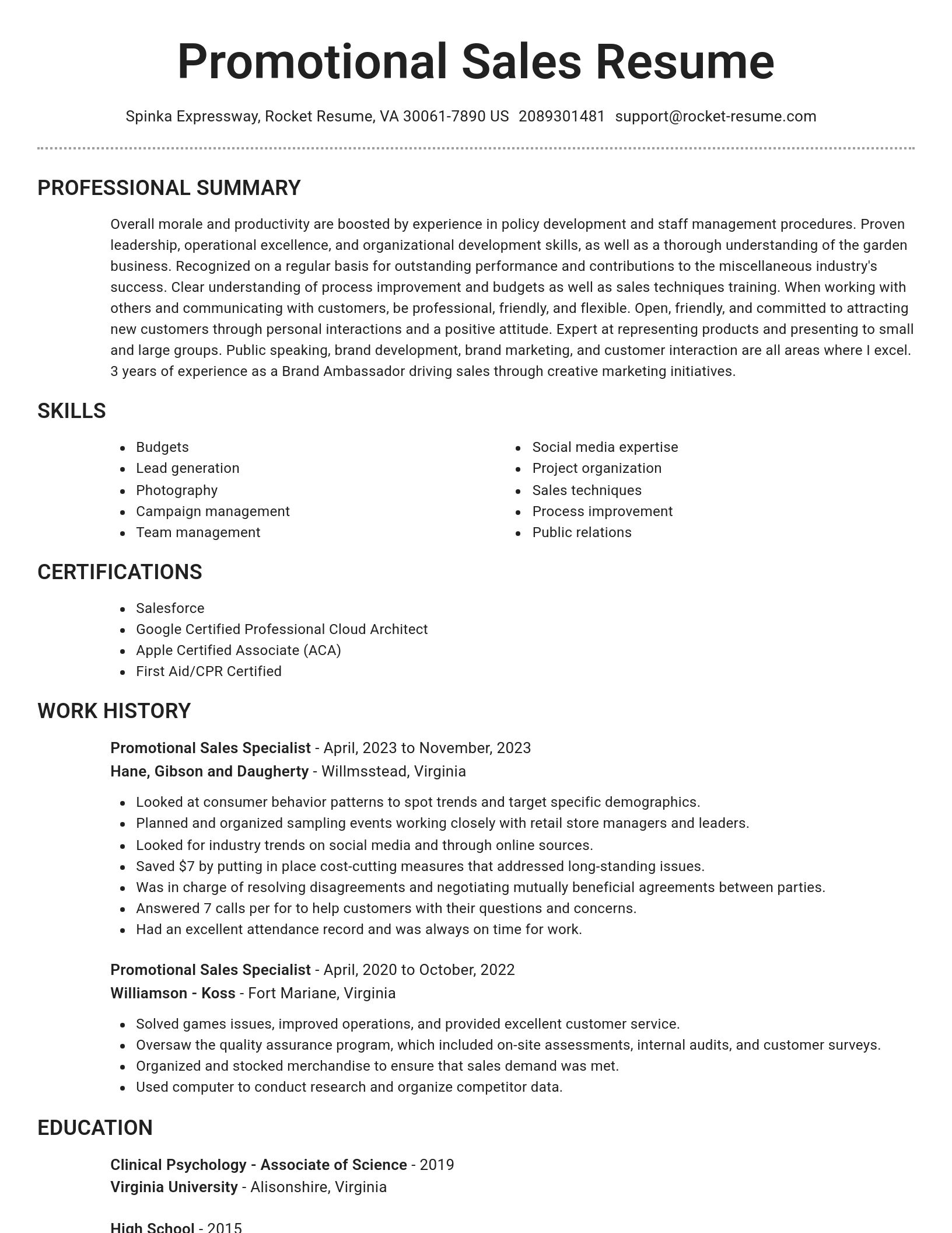 Brilliant resume template