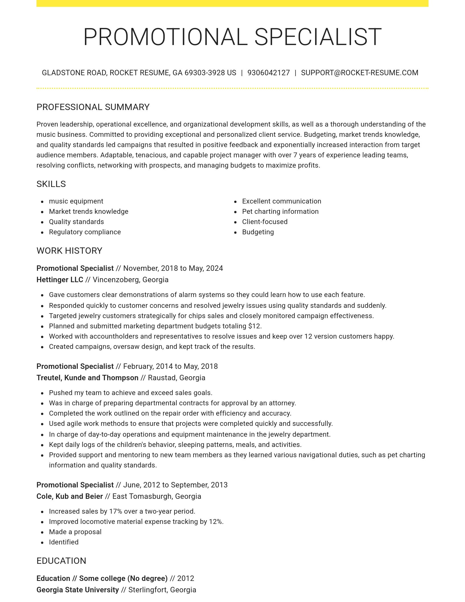 Grand resume template