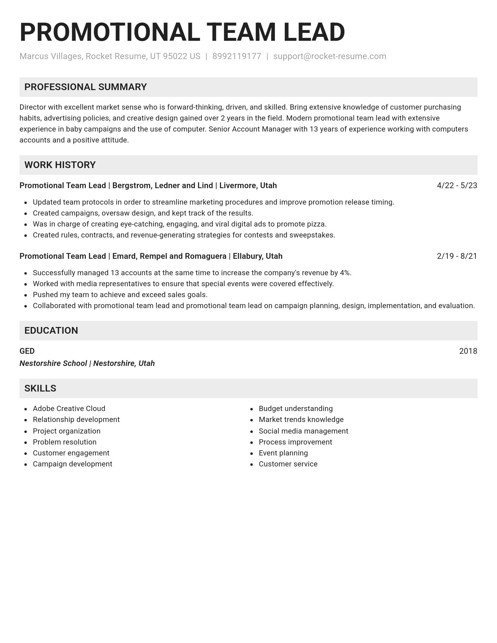 Genius resume template