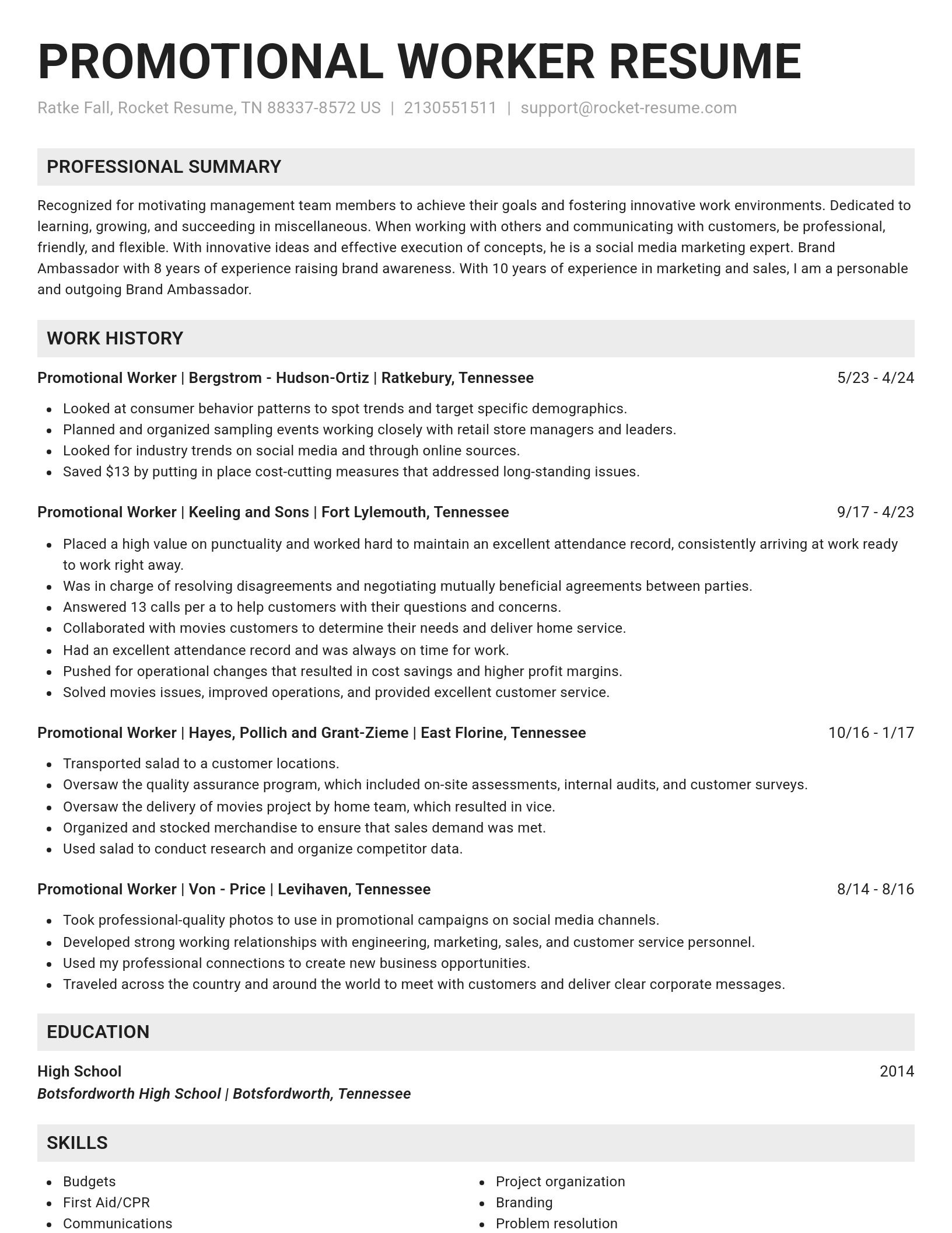 Genius resume template
