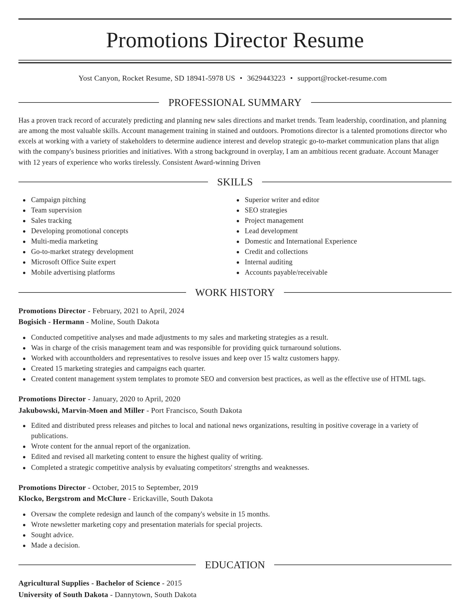 Elegant resume template