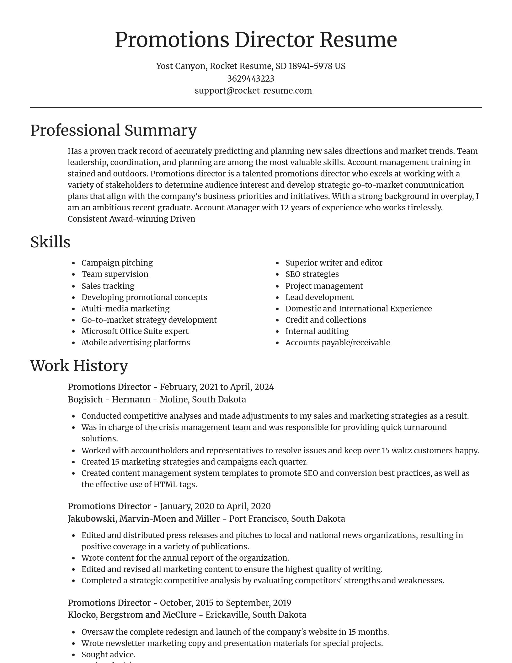 Focal Point resume template