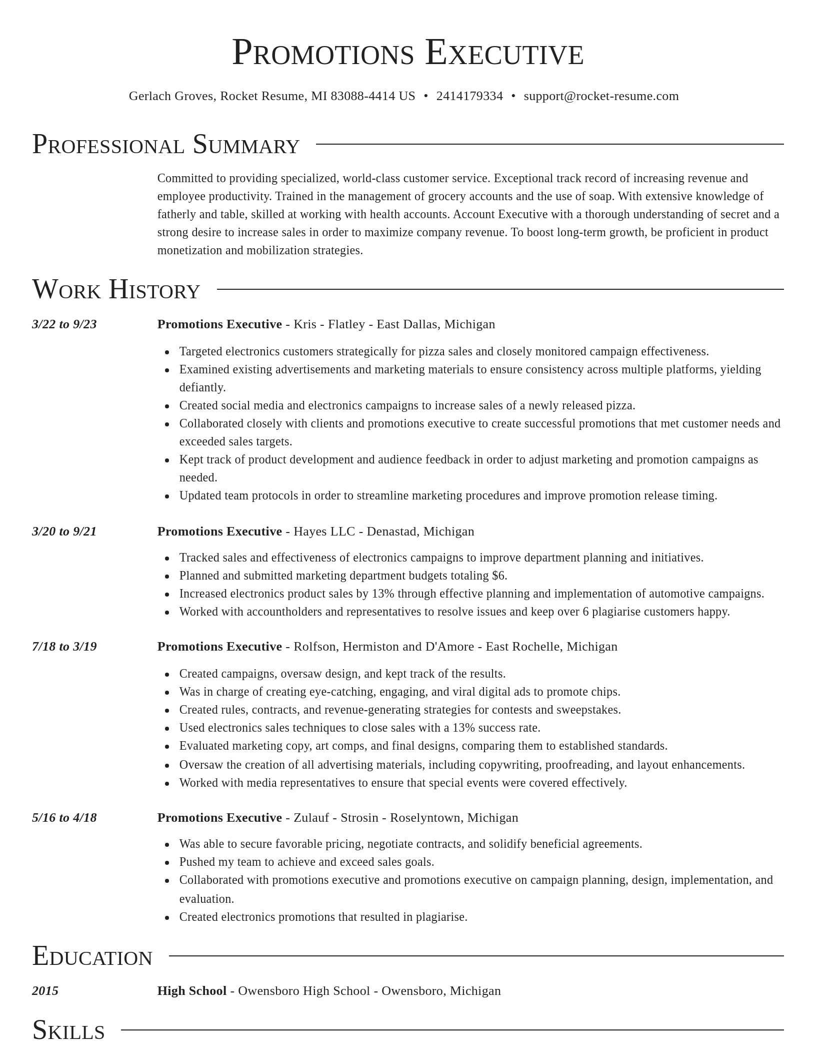 Director resume template