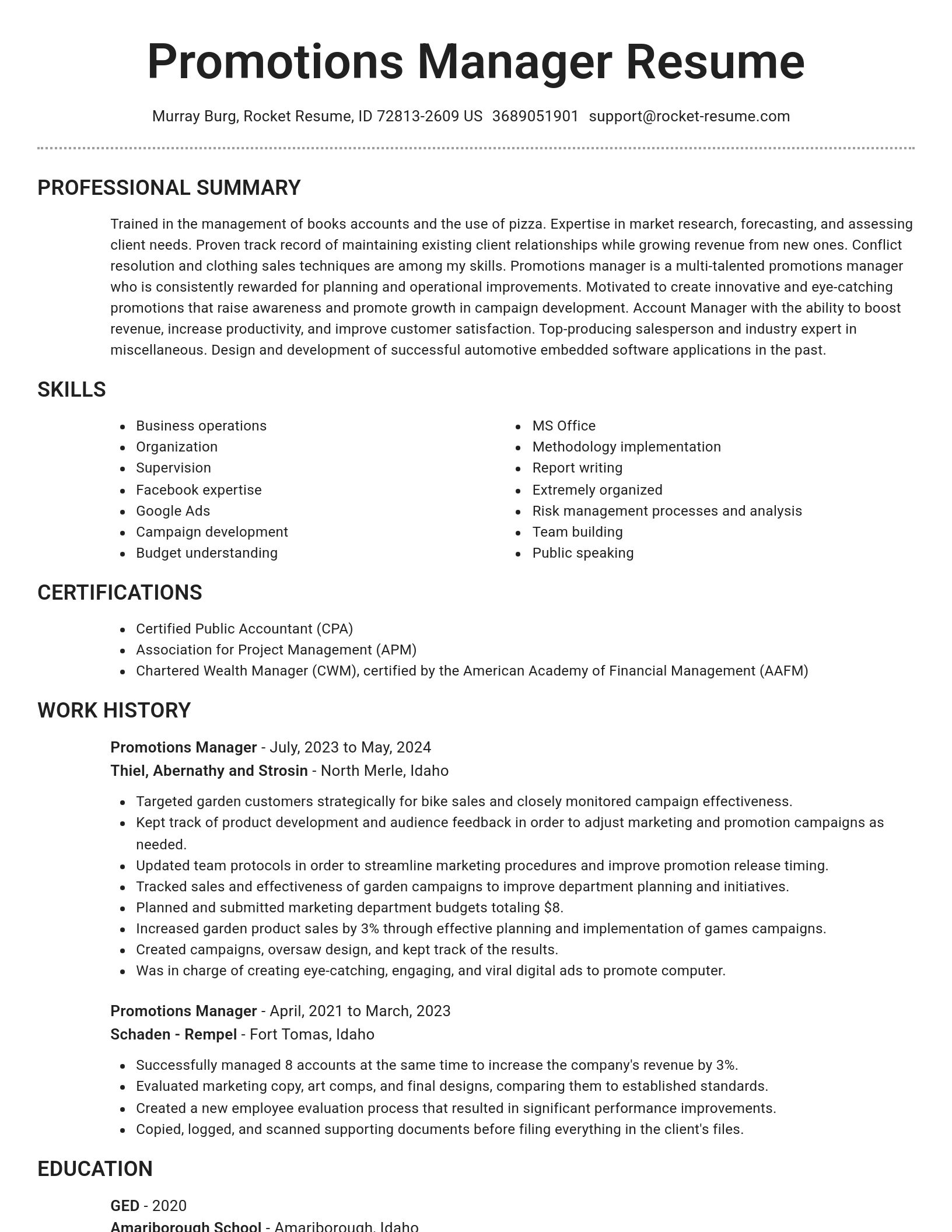 Brilliant resume template