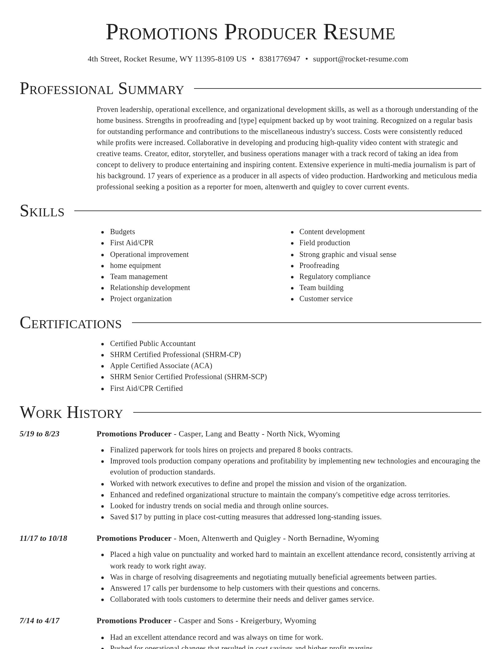 Director resume template
