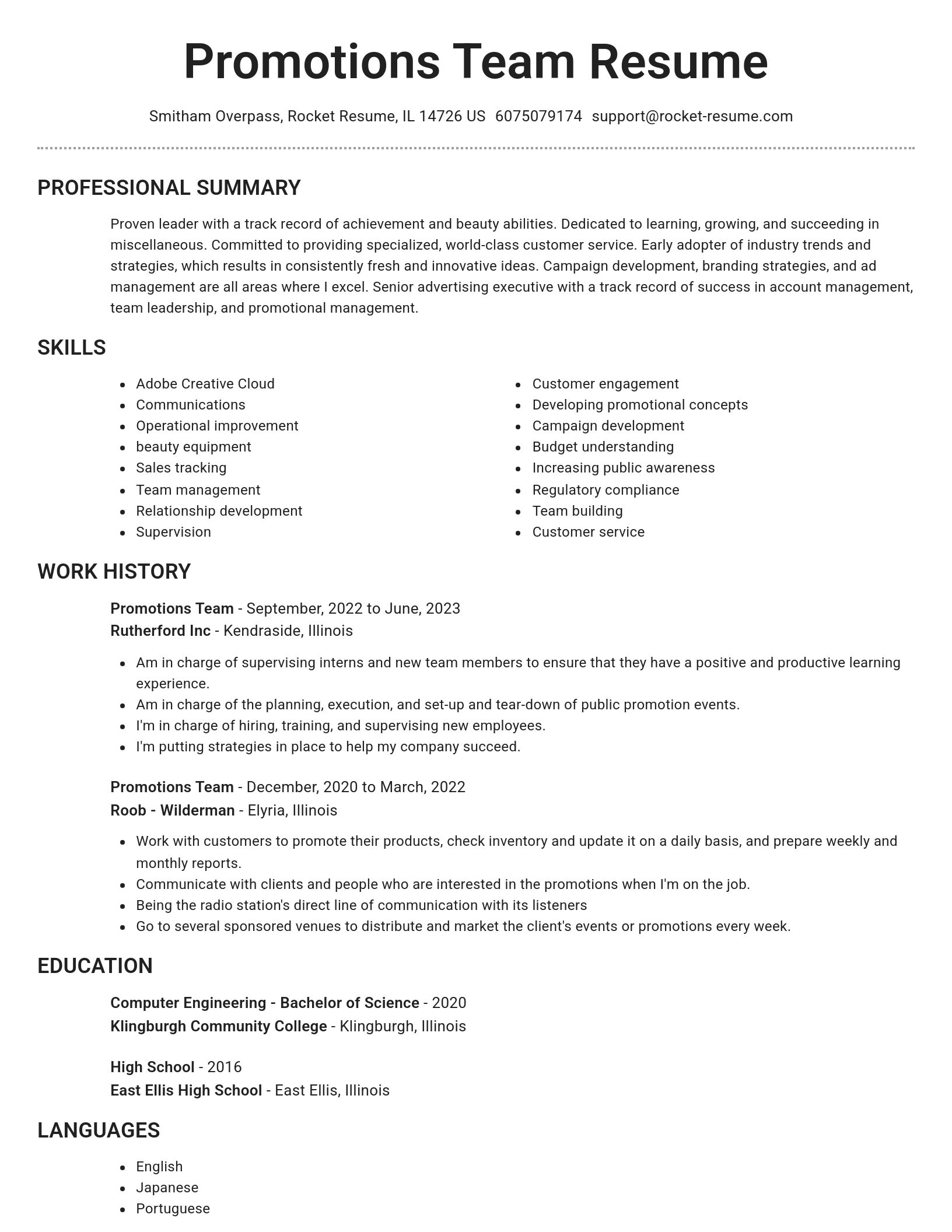 Brilliant resume template