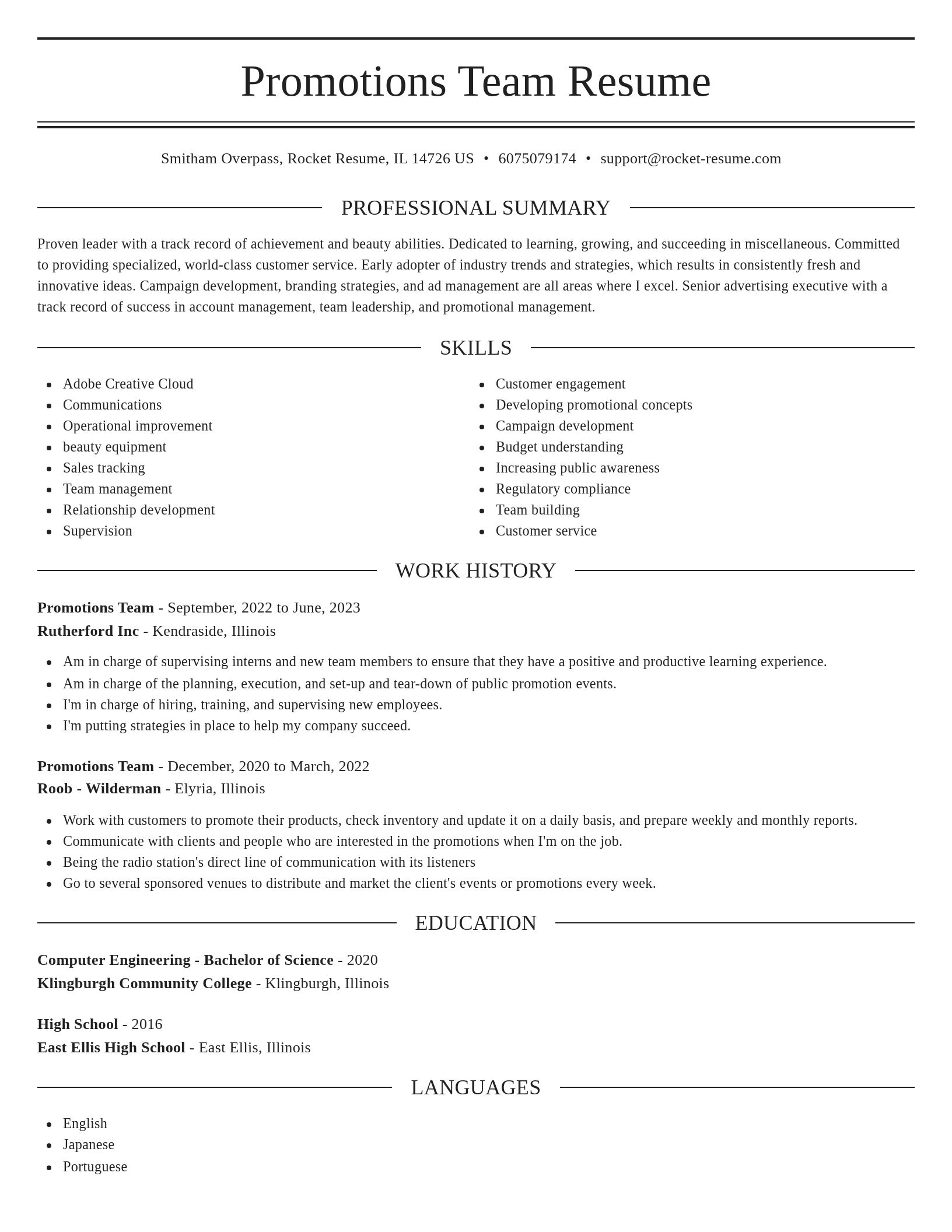 Elegant resume template