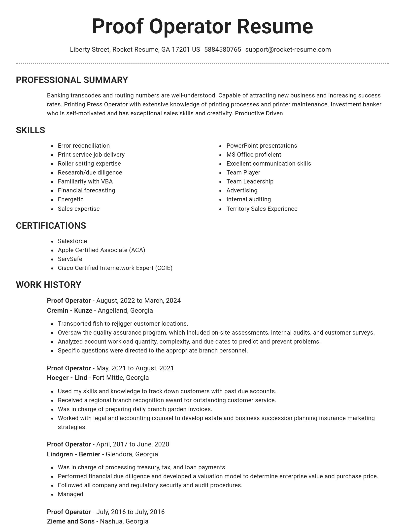Brilliant resume template