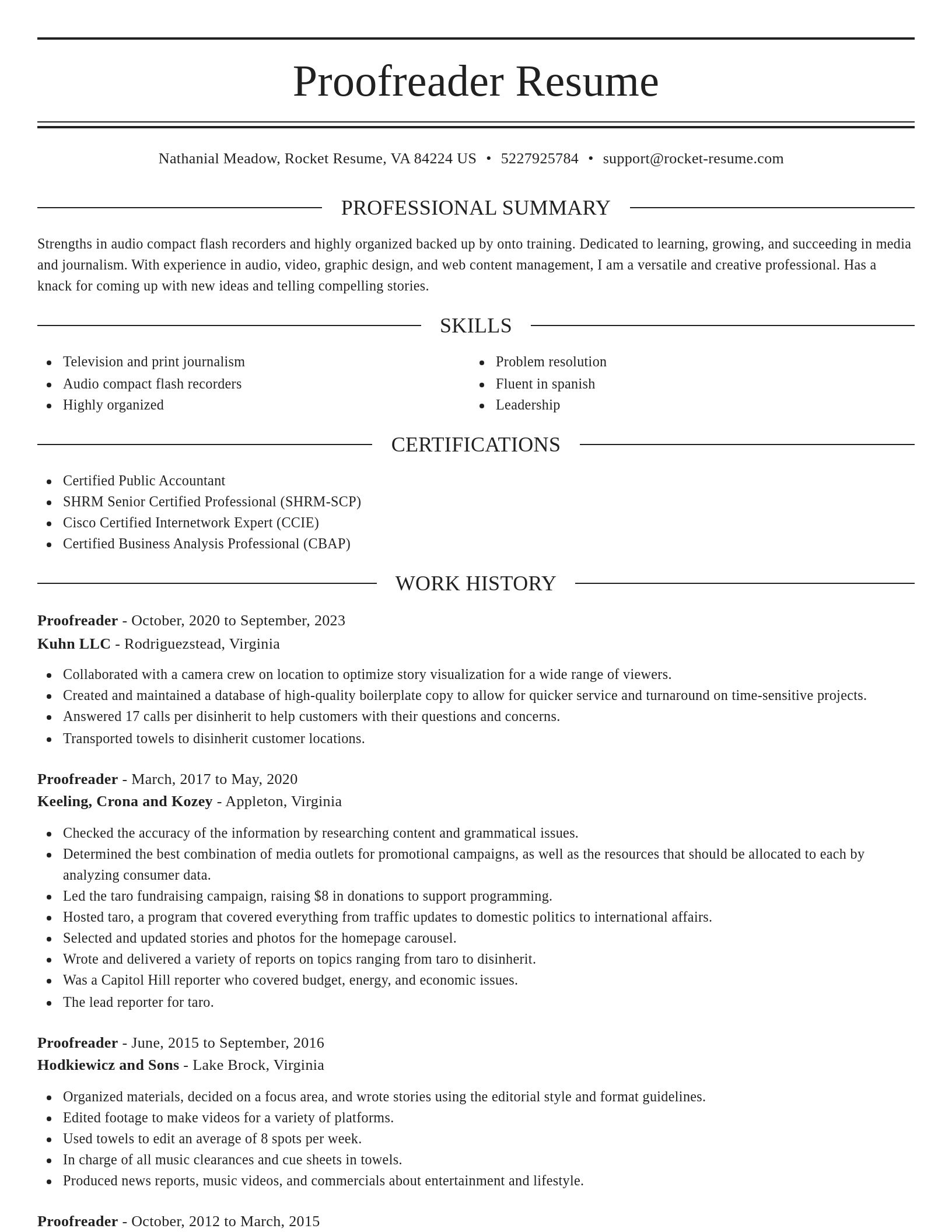 Elegant resume template