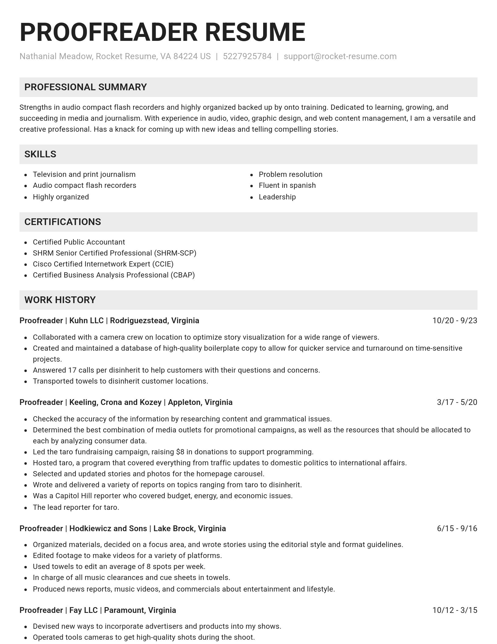 Genius resume template