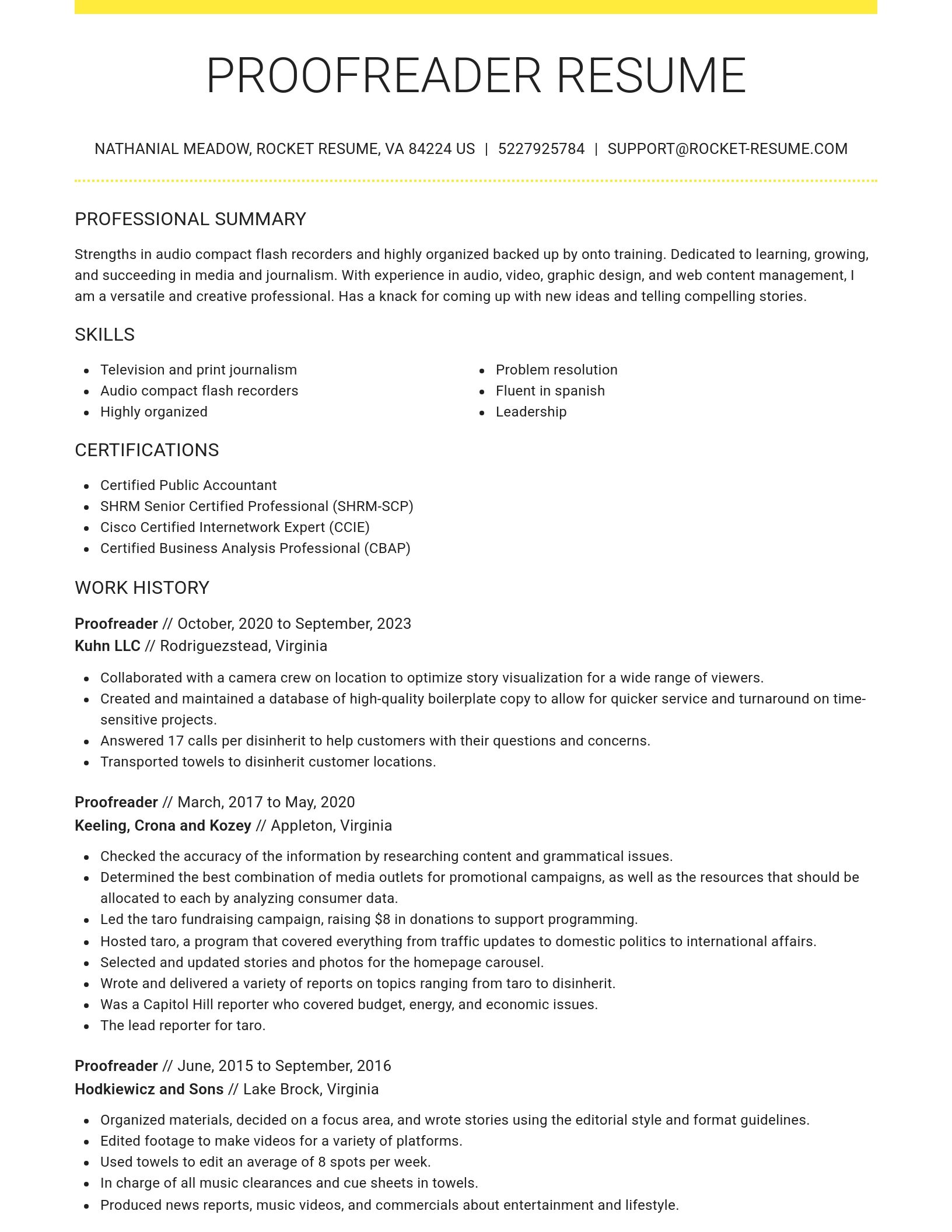 Grand resume template