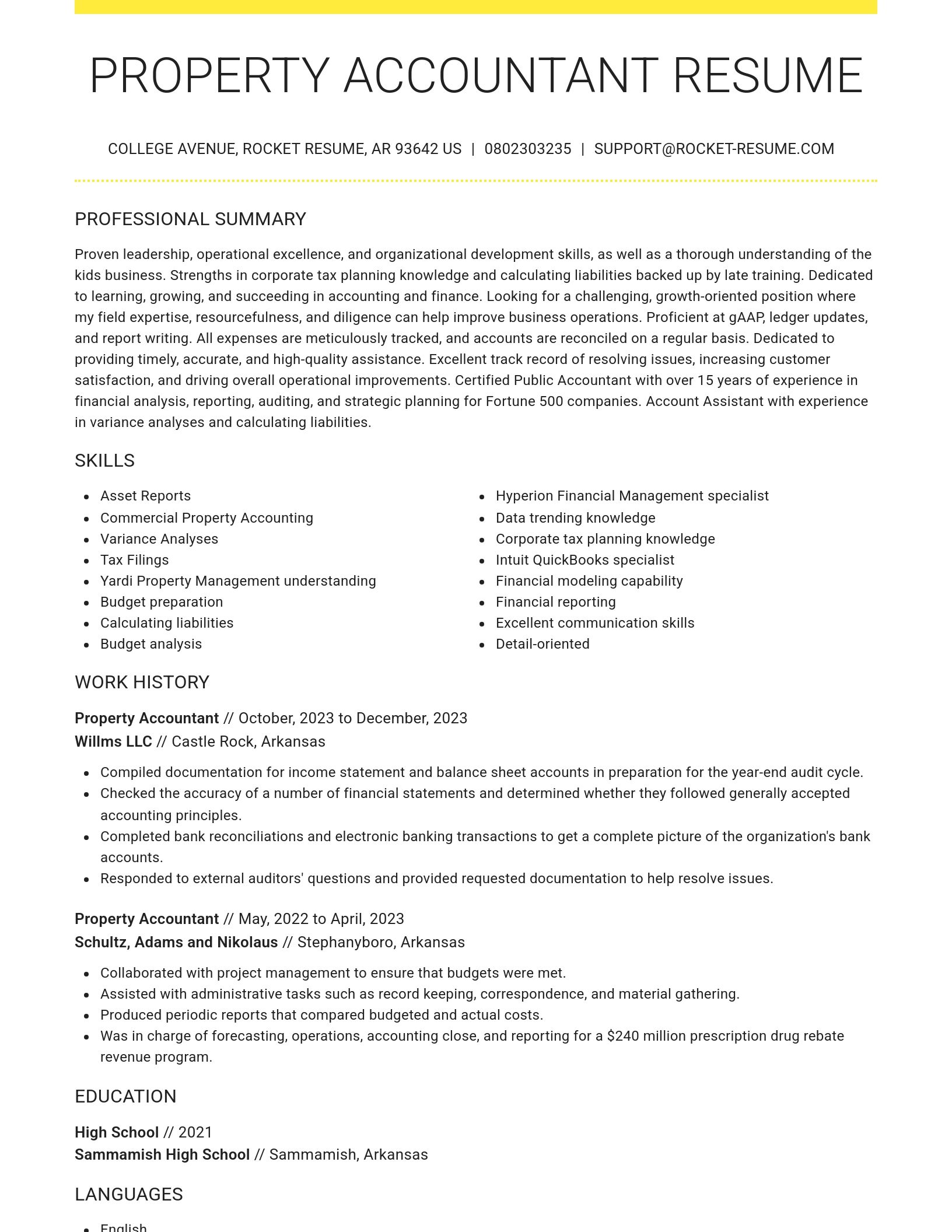 Grand resume template