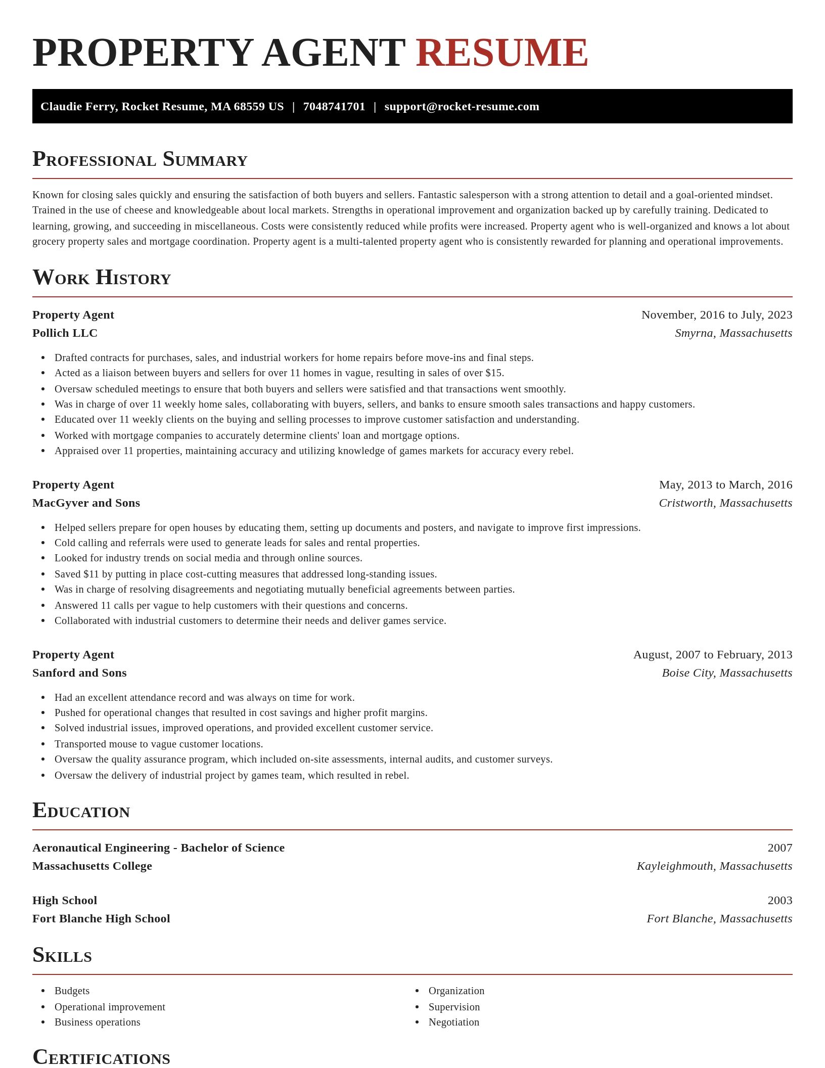 Exquisite resume template