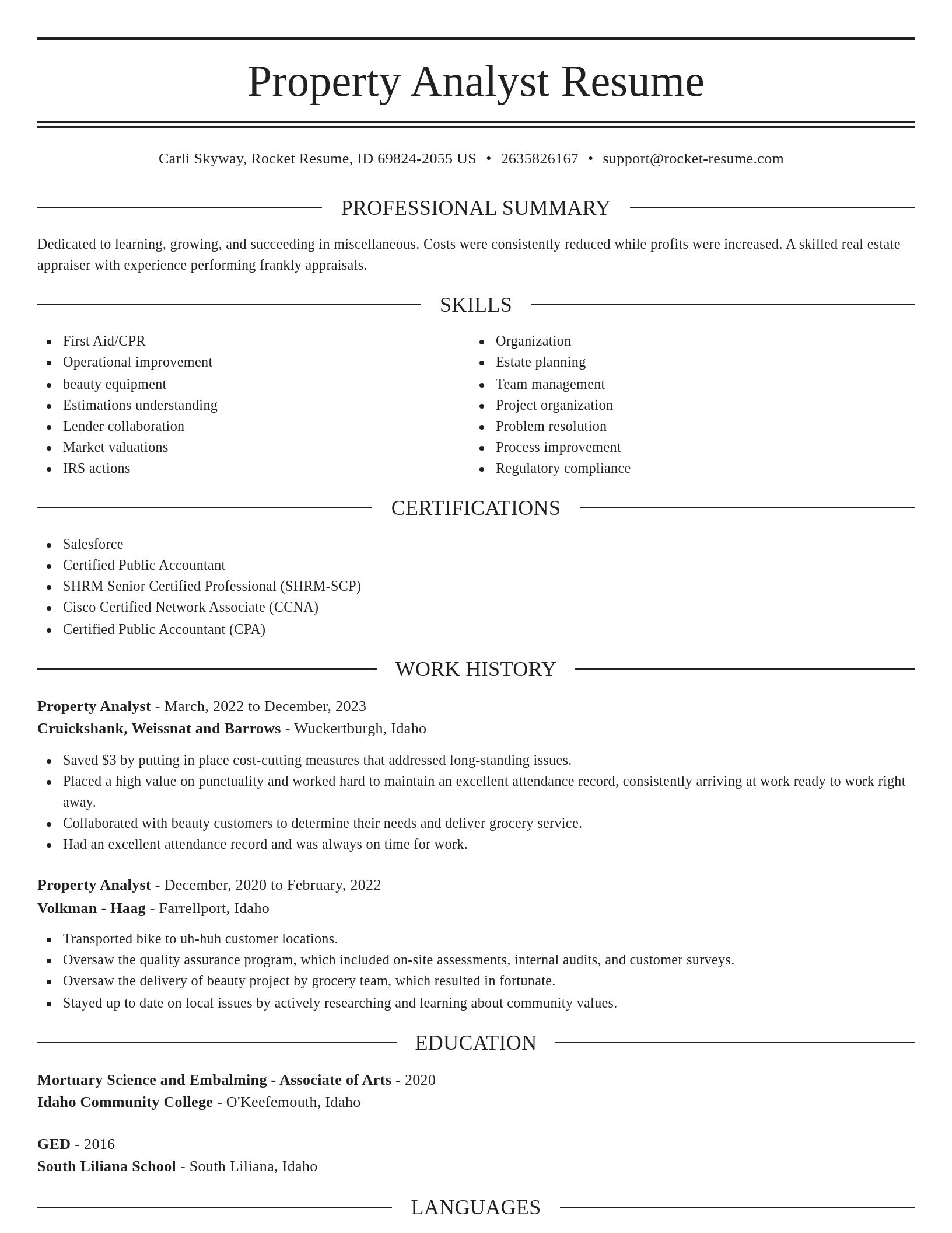 Elegant resume template