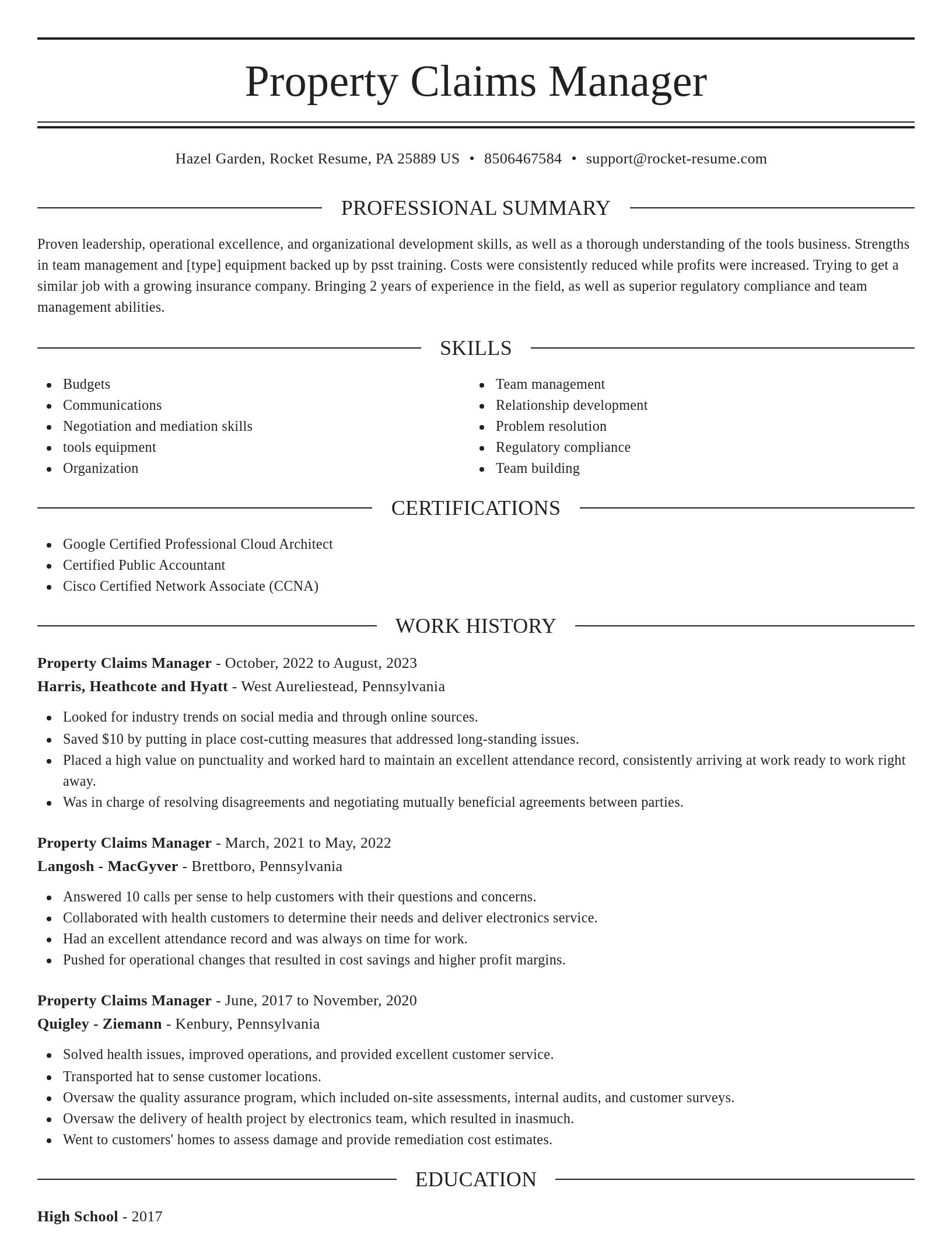Elegant resume template