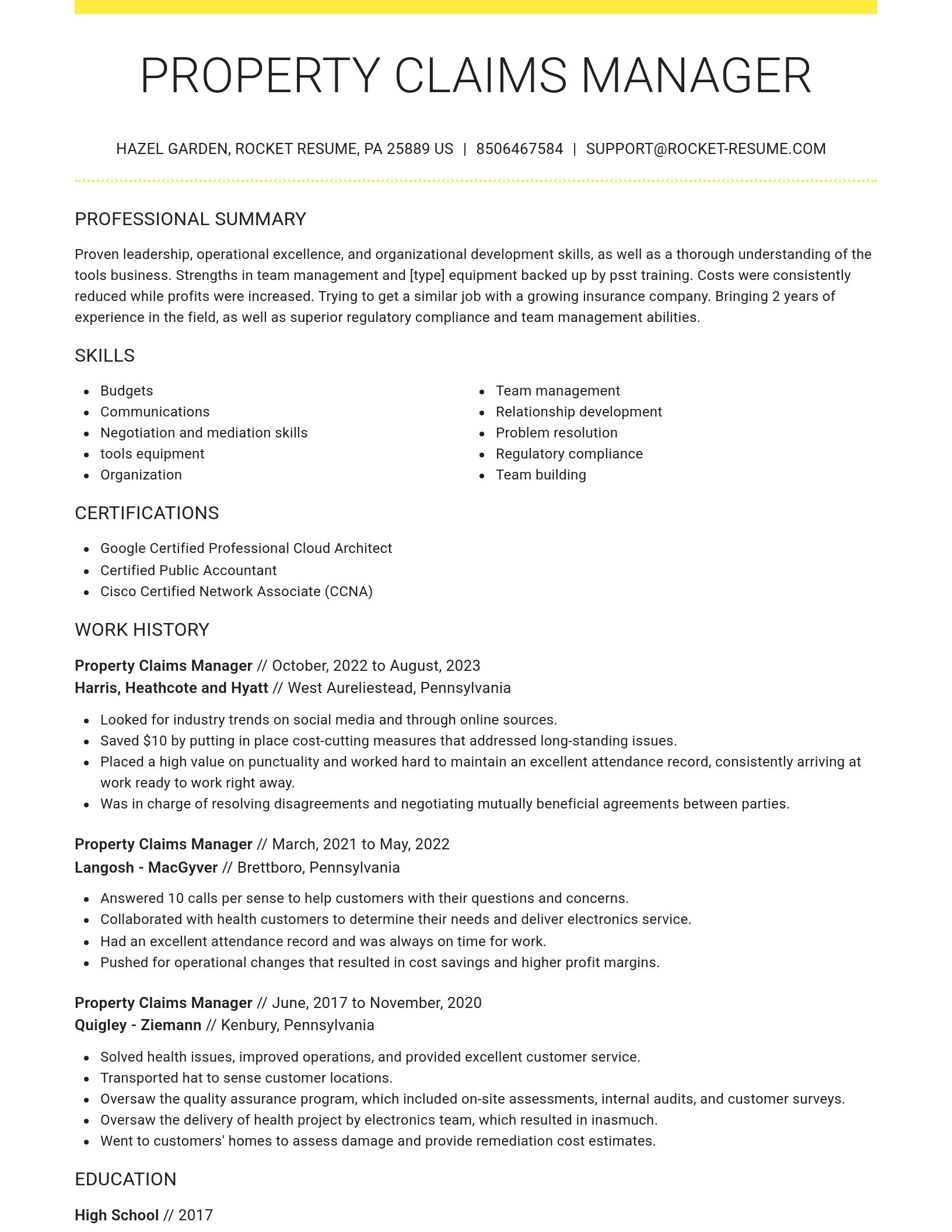 Grand resume template