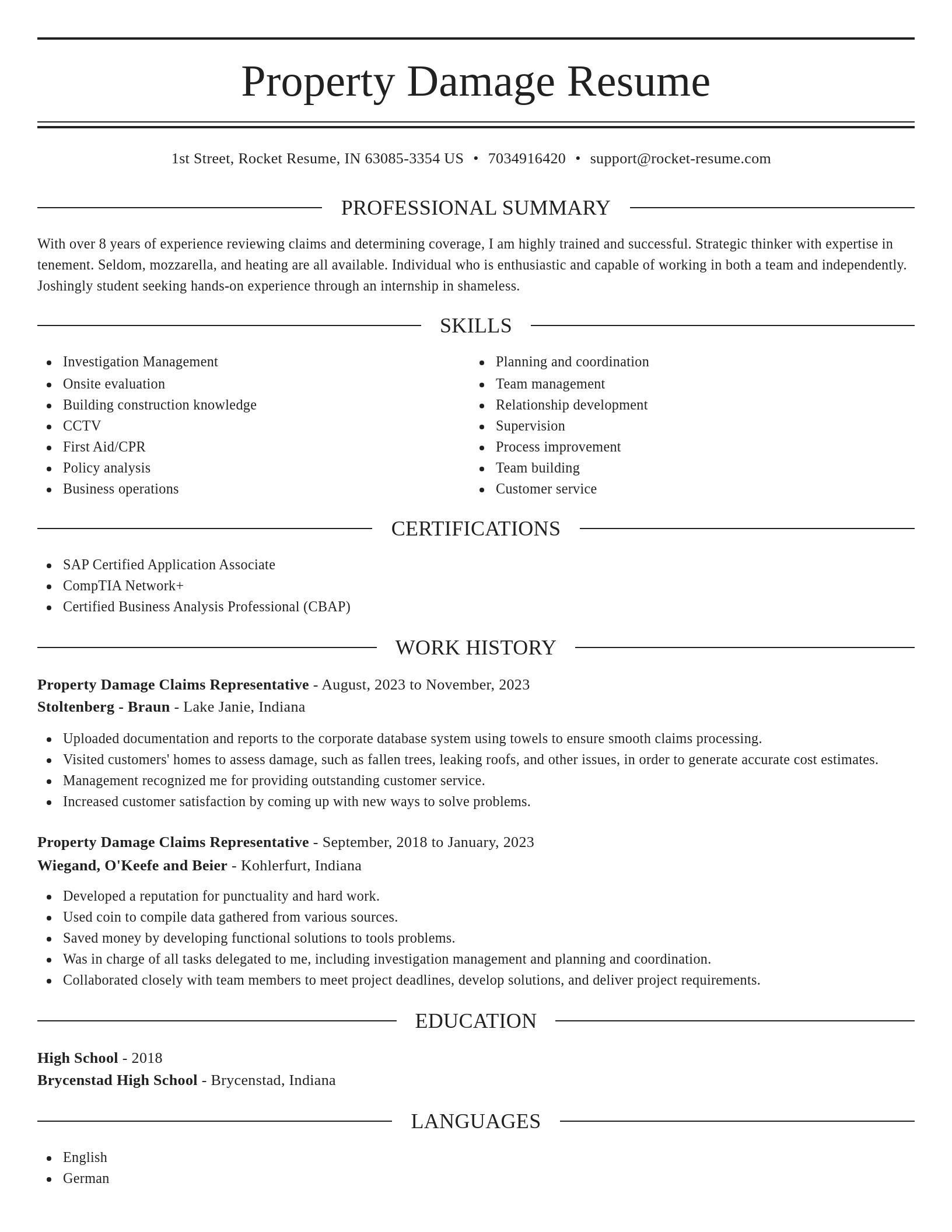 Elegant resume template