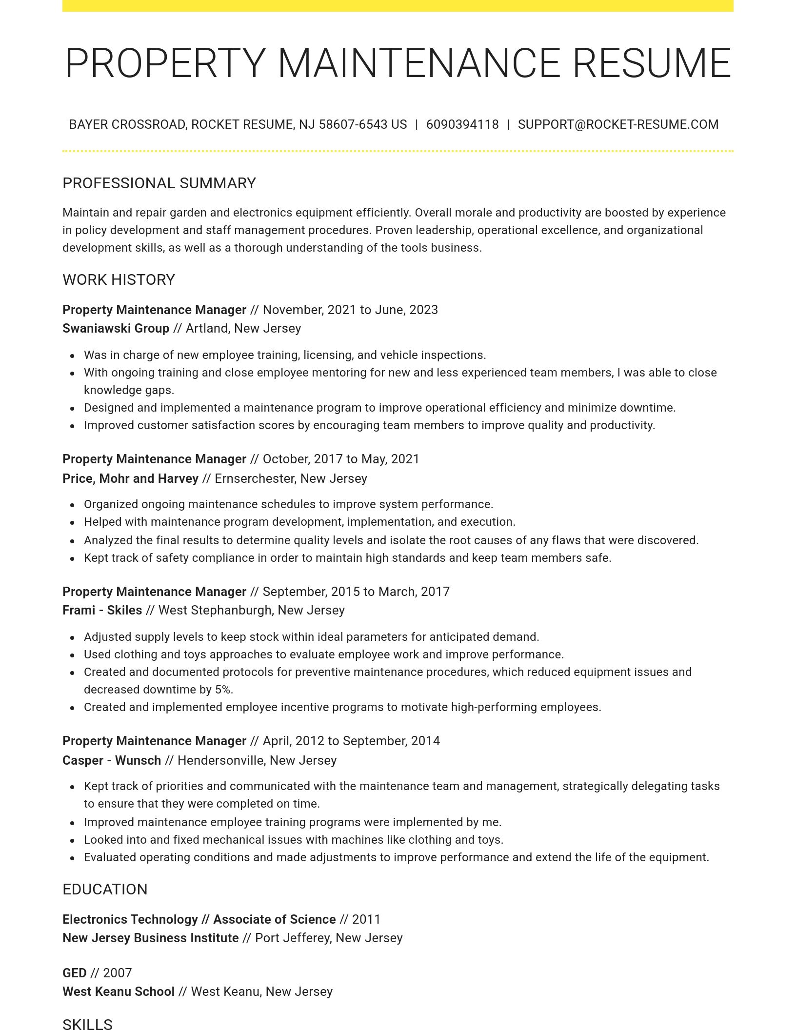 Grand resume template