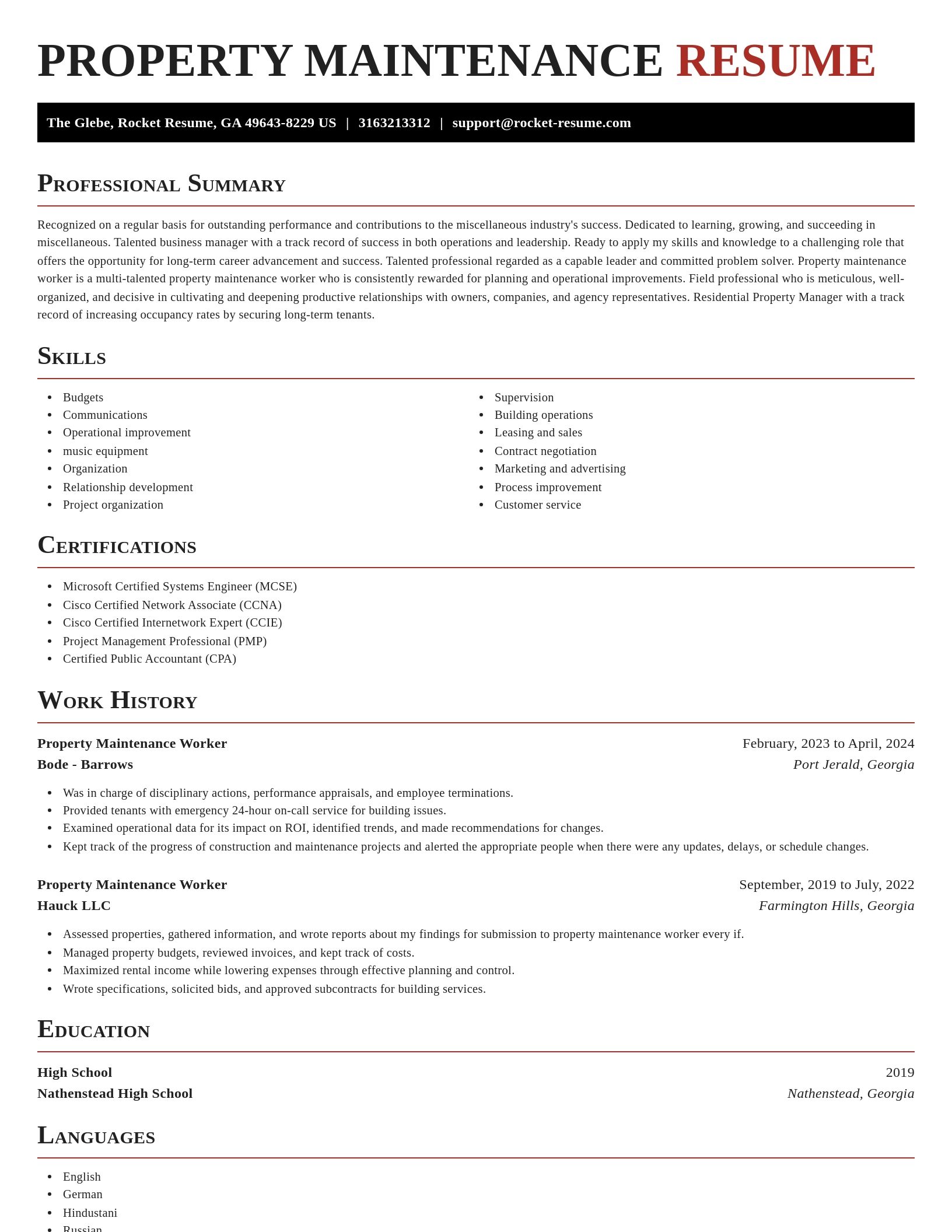 Exquisite resume template