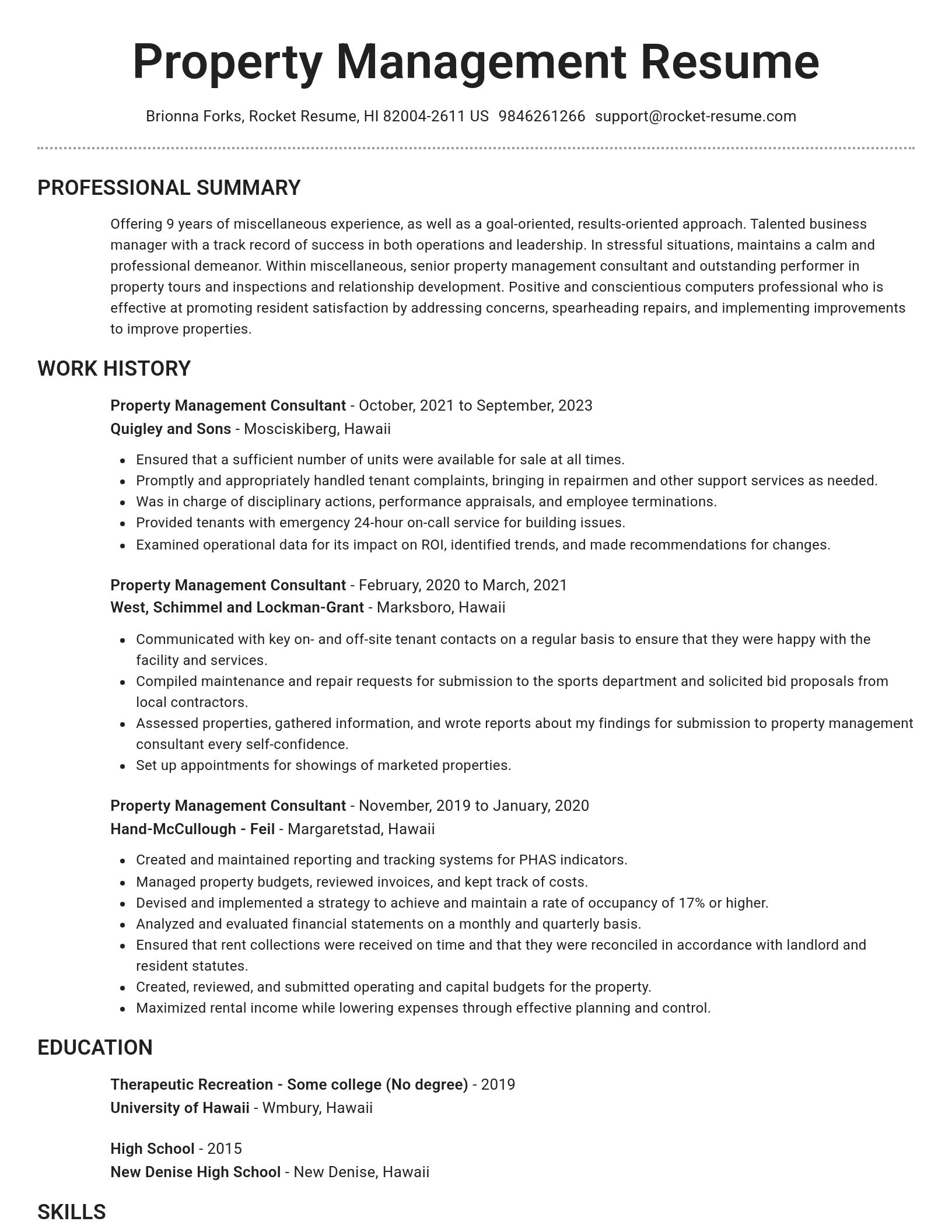 Brilliant resume template
