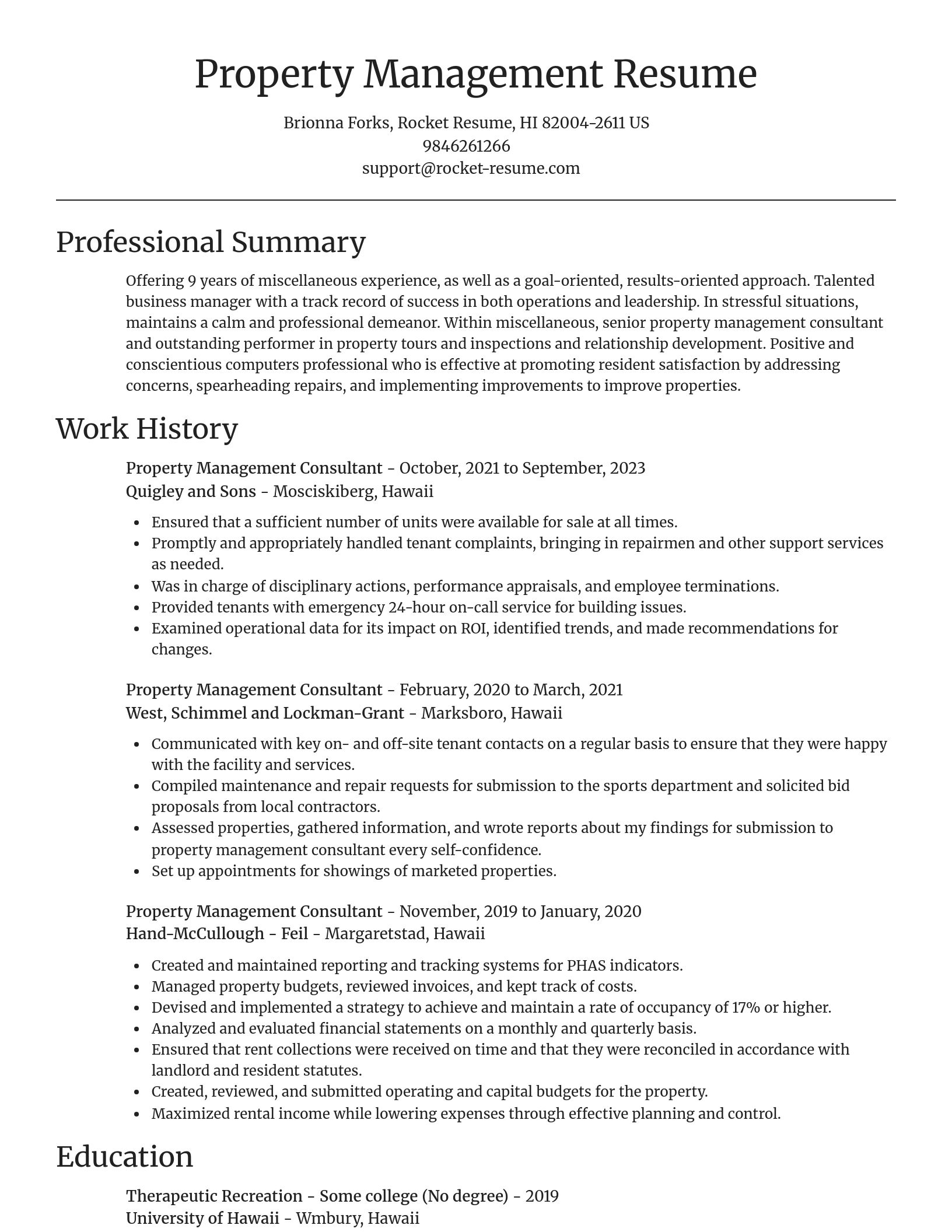 Focal Point resume template