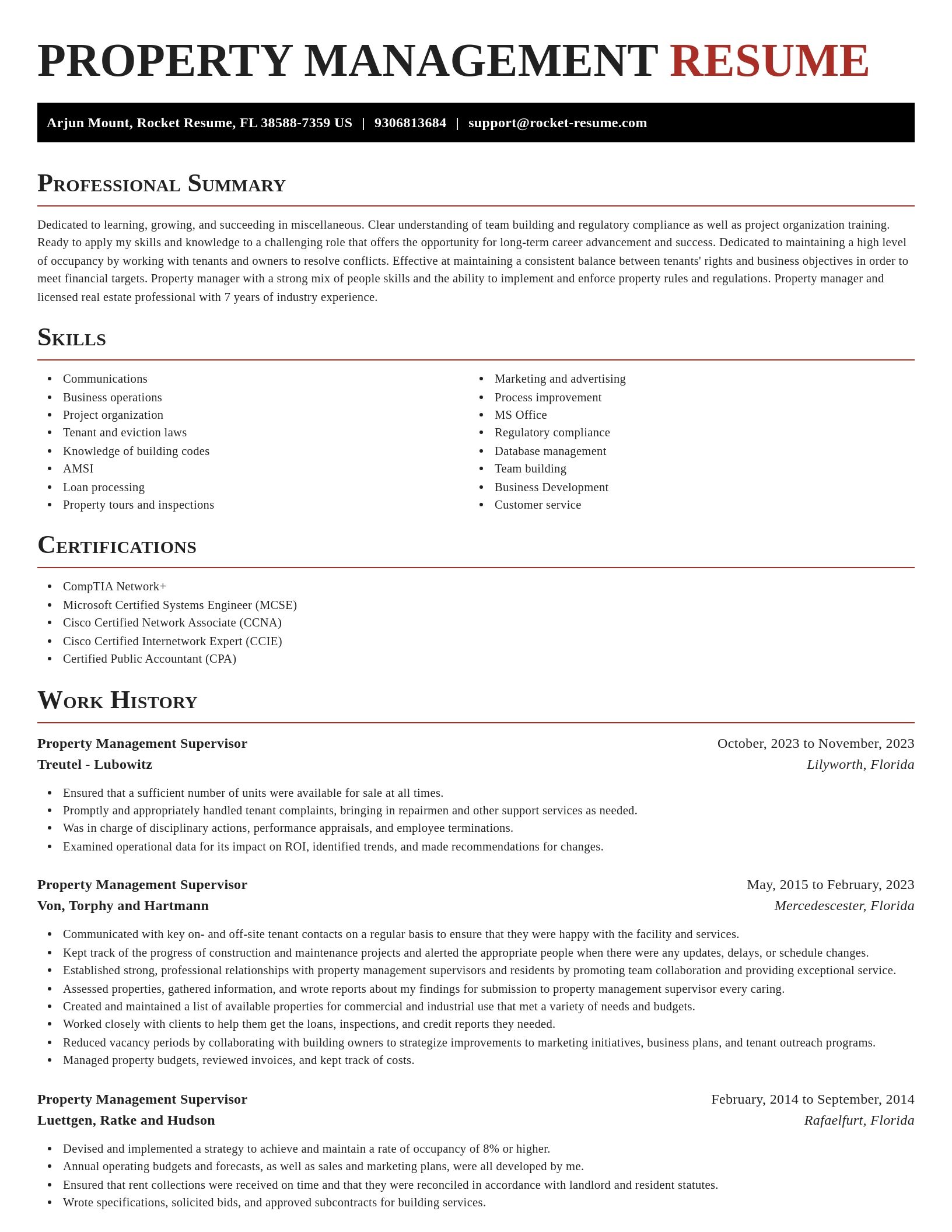 Exquisite resume template
