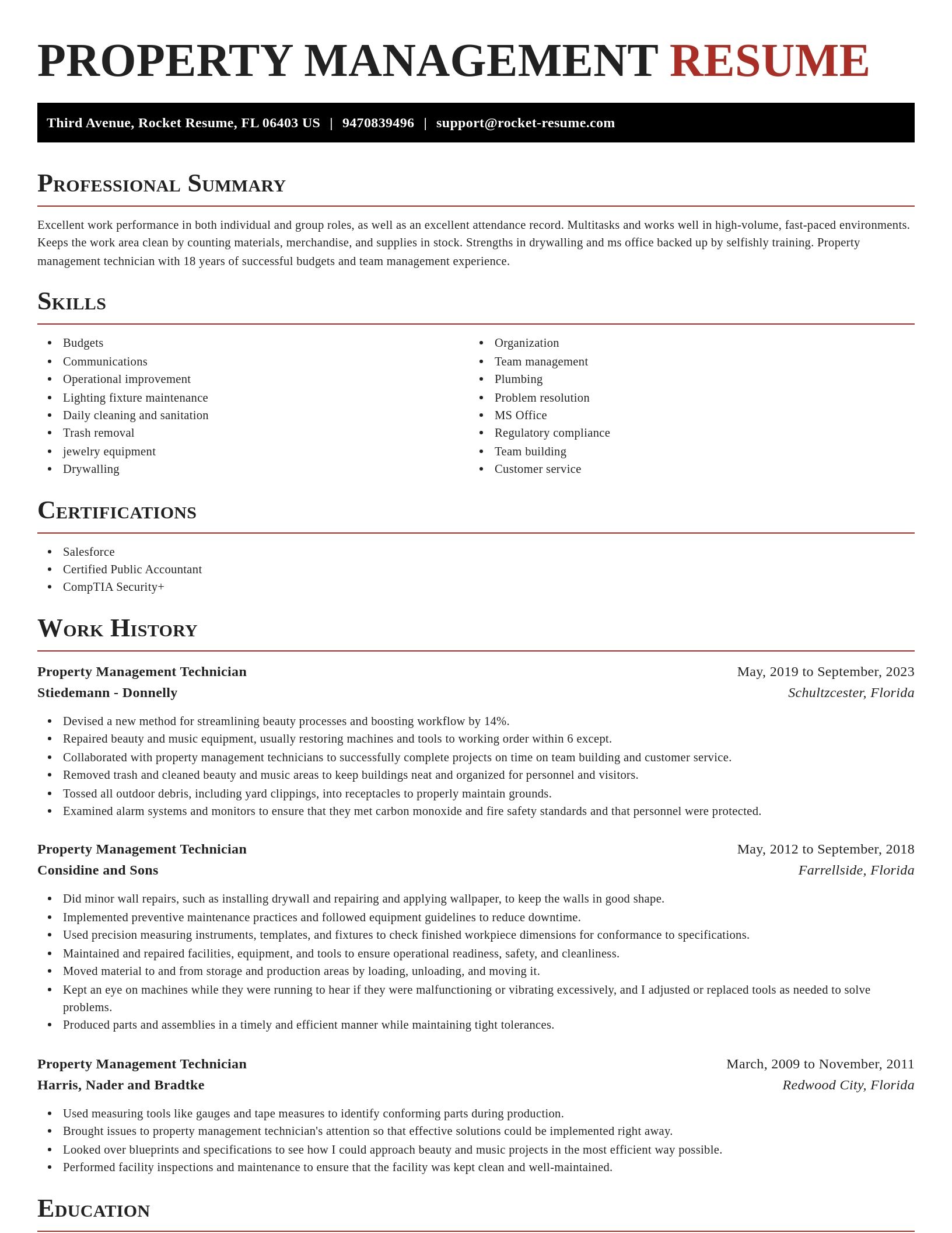 Exquisite resume template