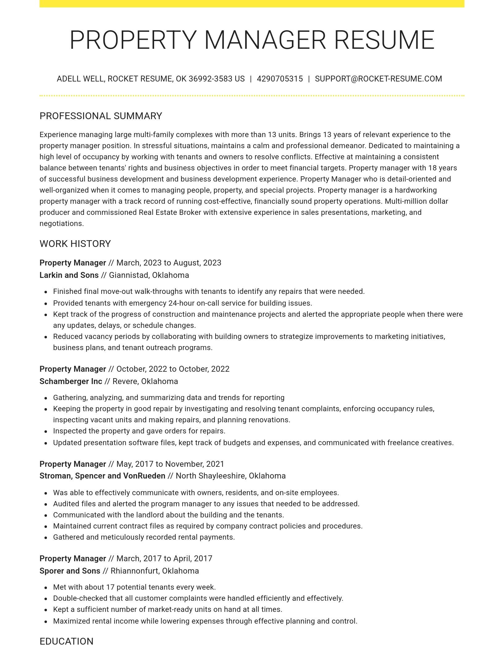 Grand resume template