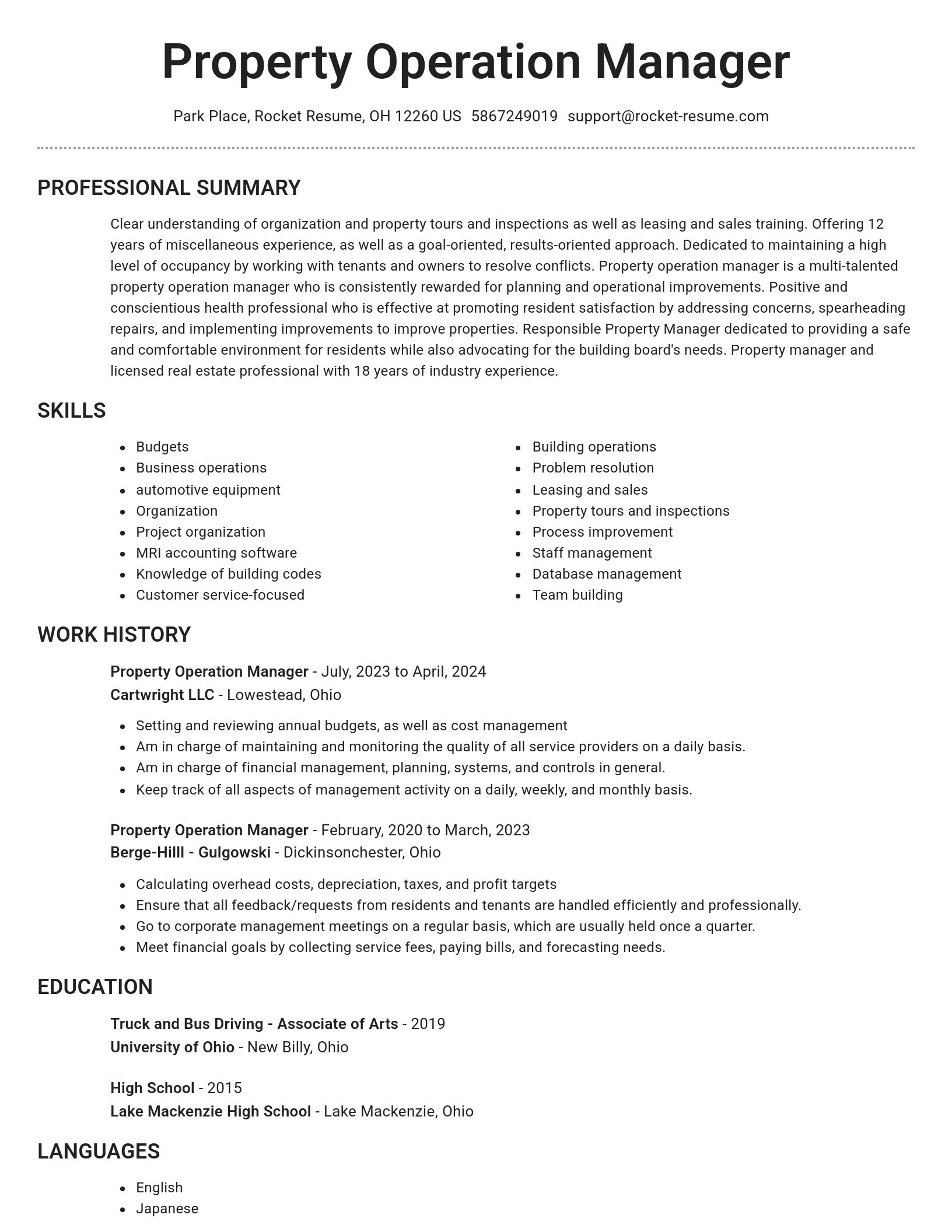 Brilliant resume template
