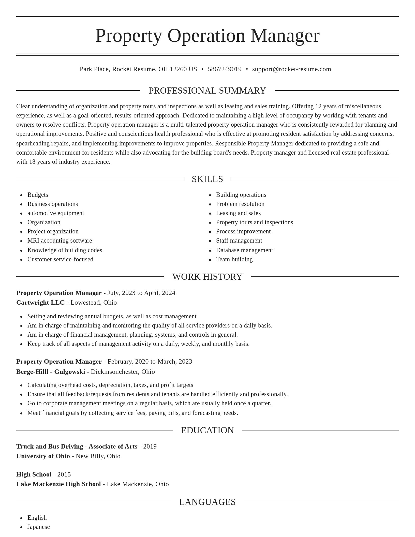 Elegant resume template