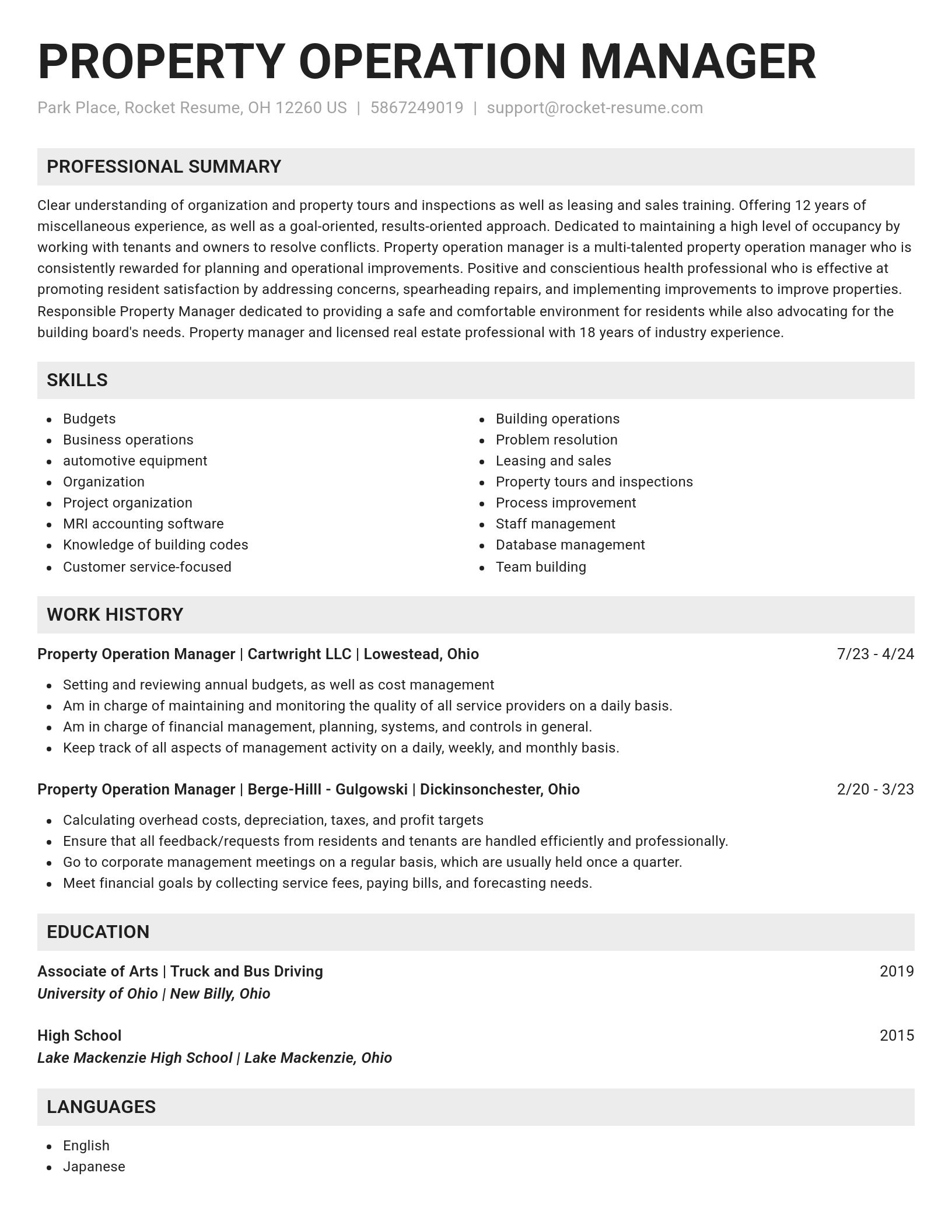 Genius resume template