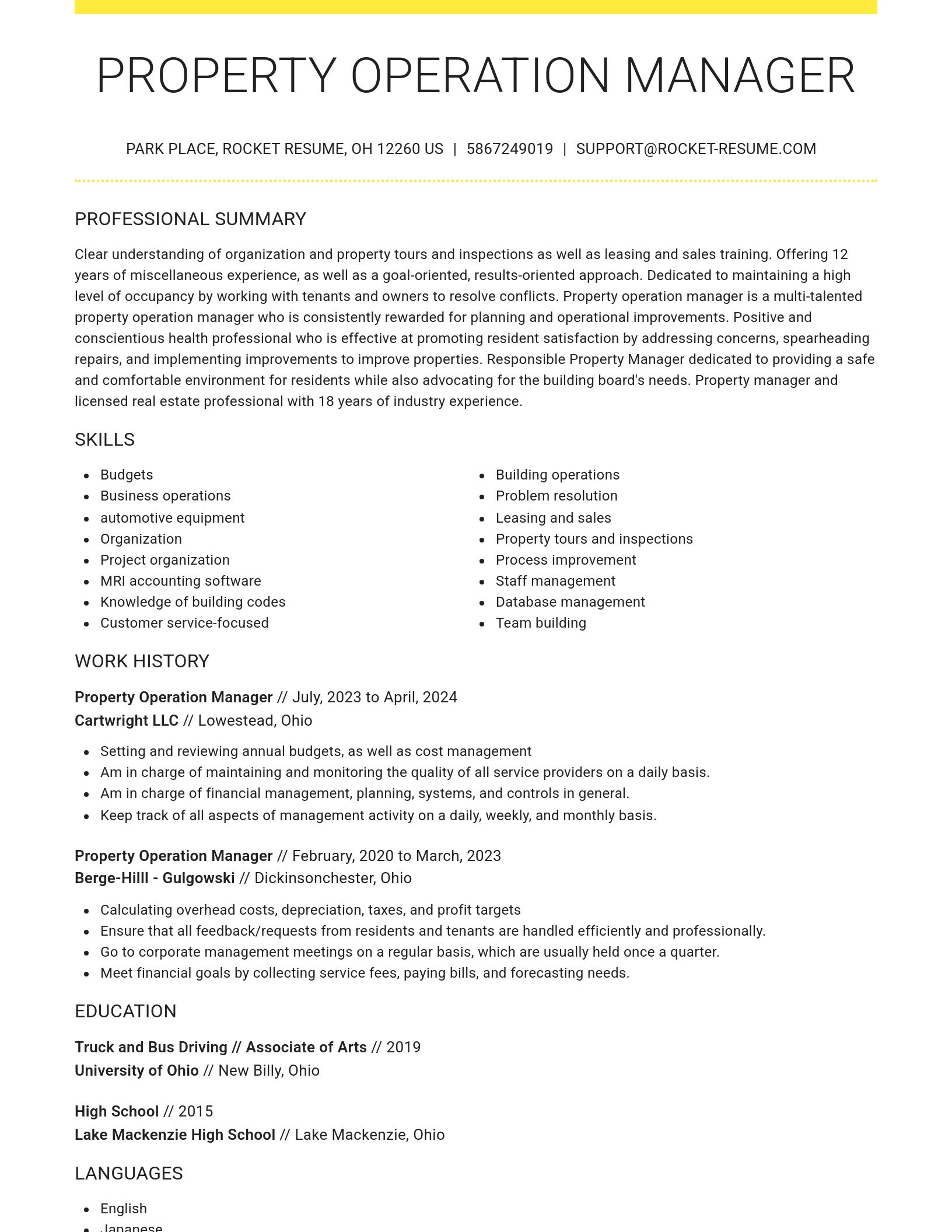 Grand resume template