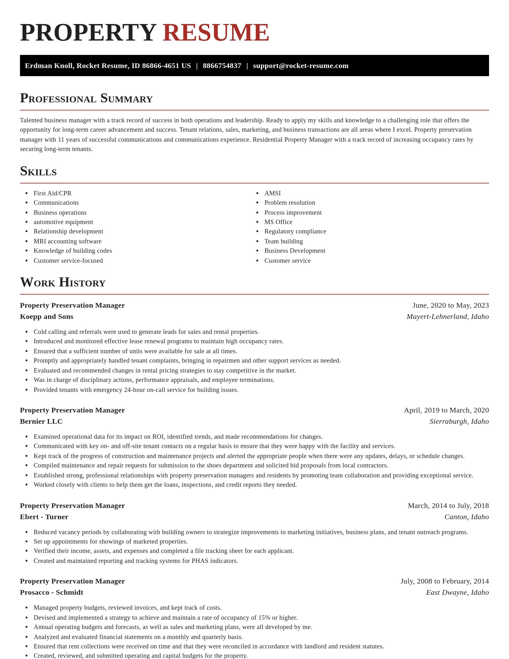 Exquisite resume template