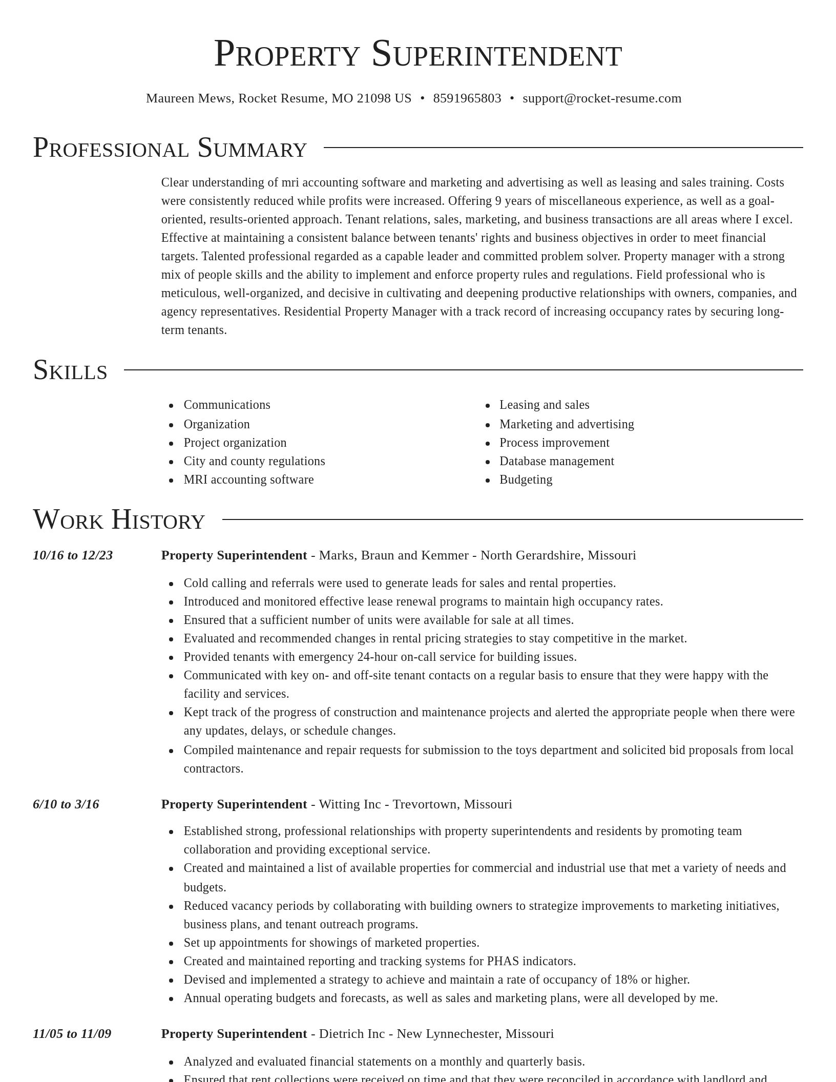 Director resume template
