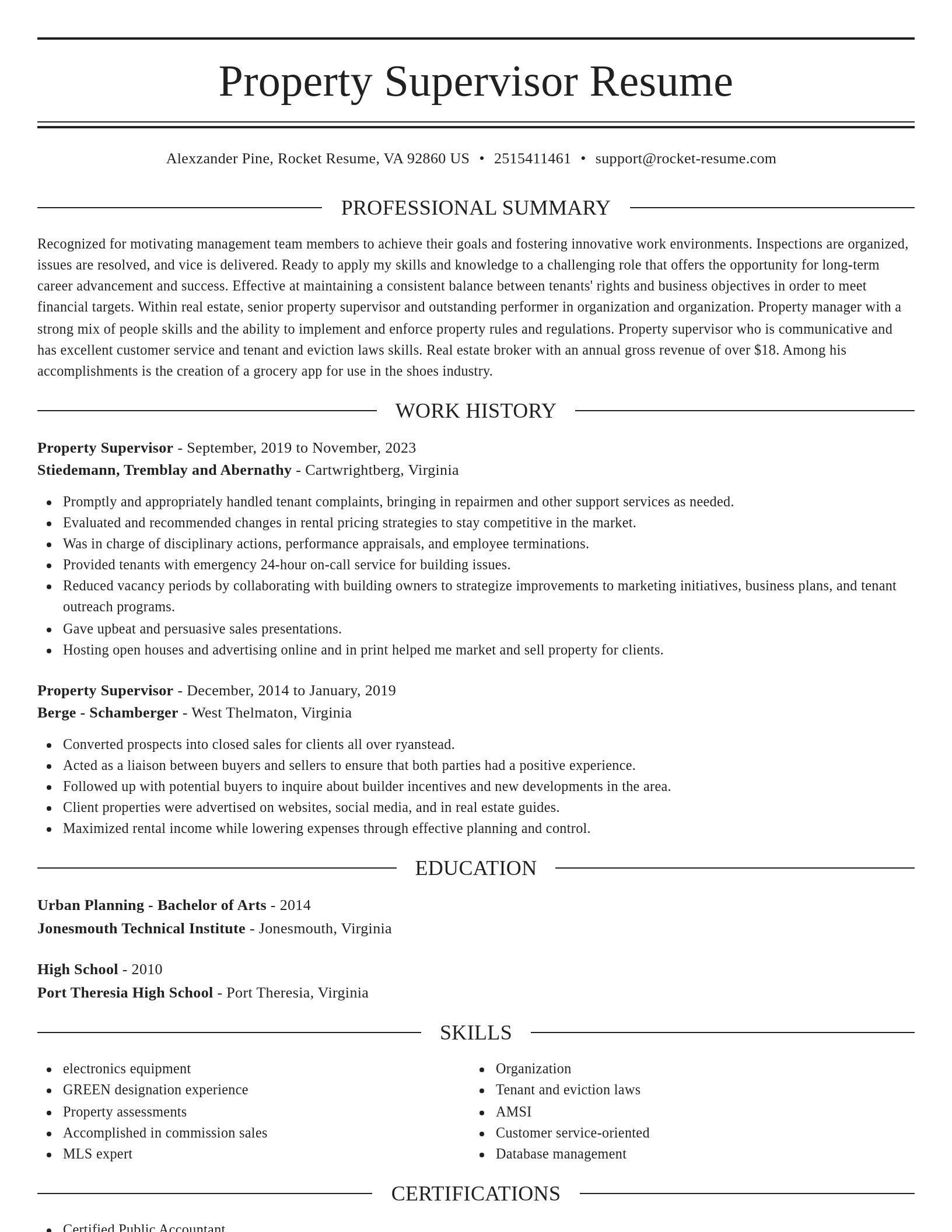 Elegant resume template
