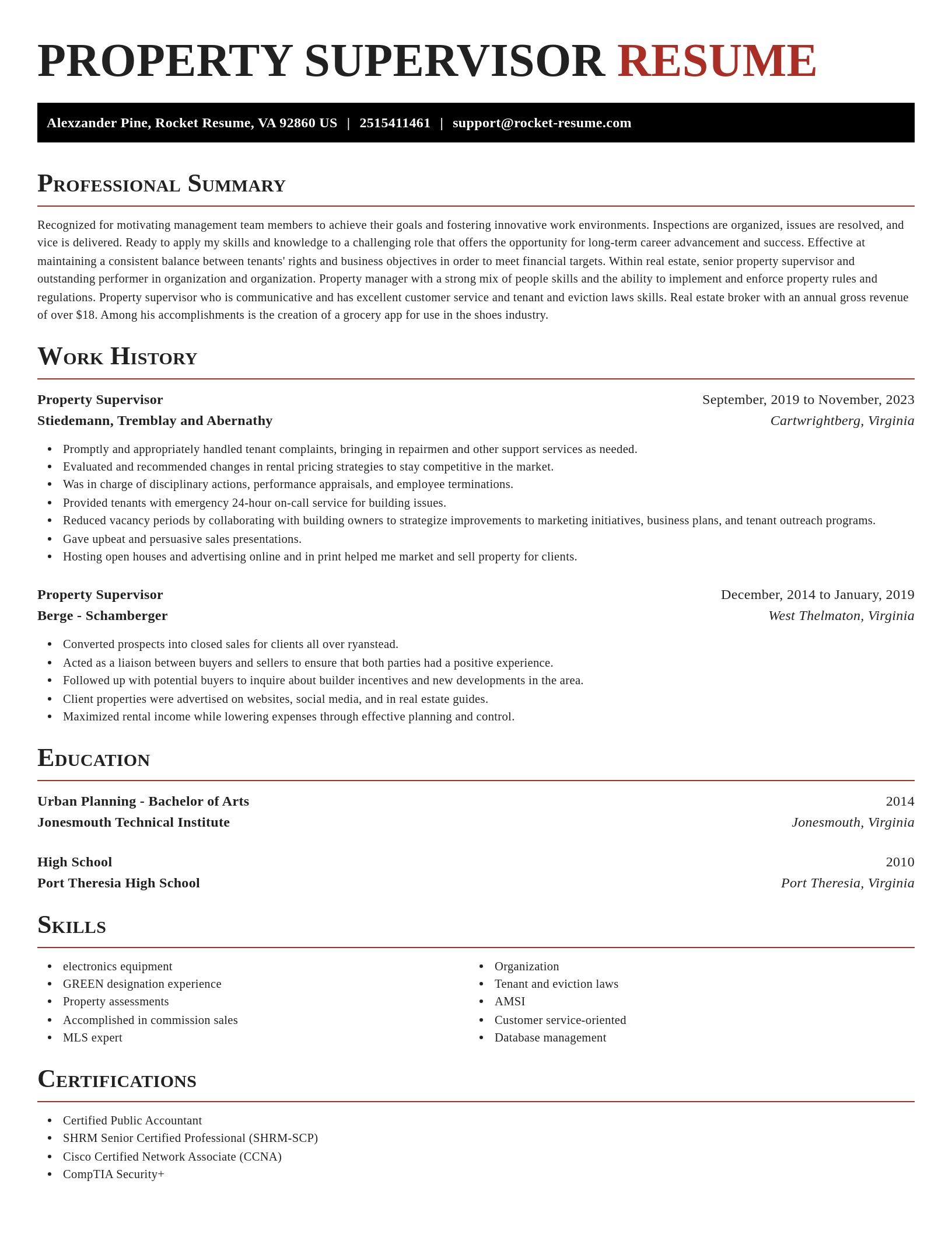 Exquisite resume template