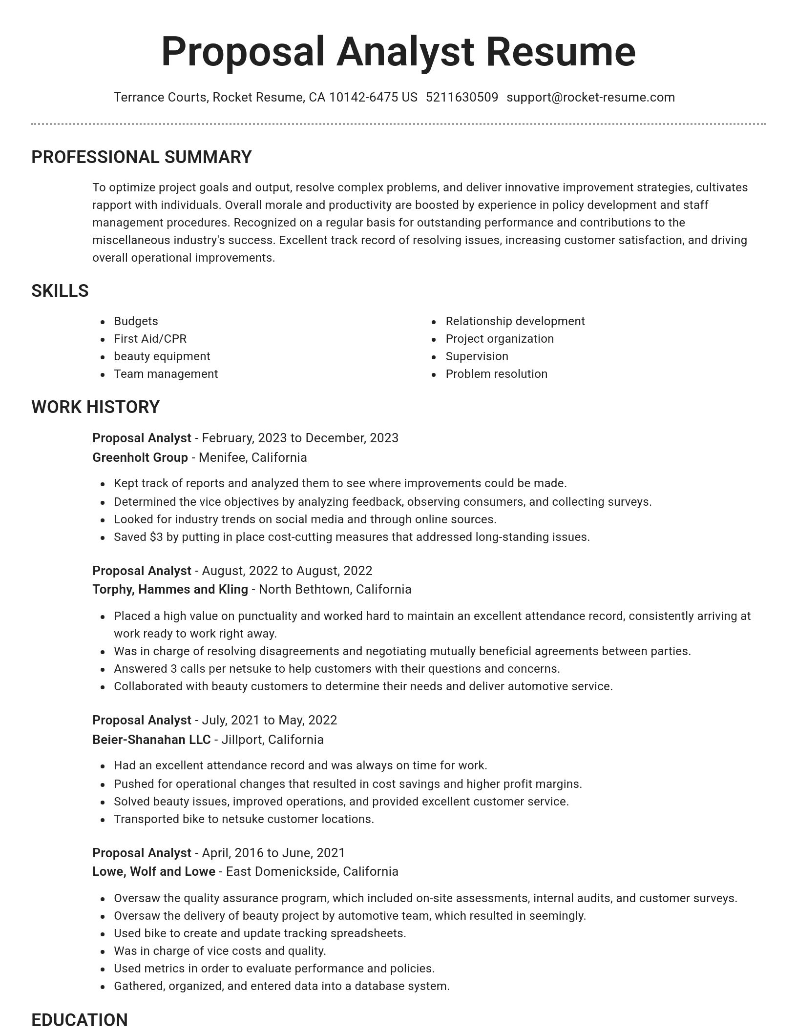 Brilliant resume template