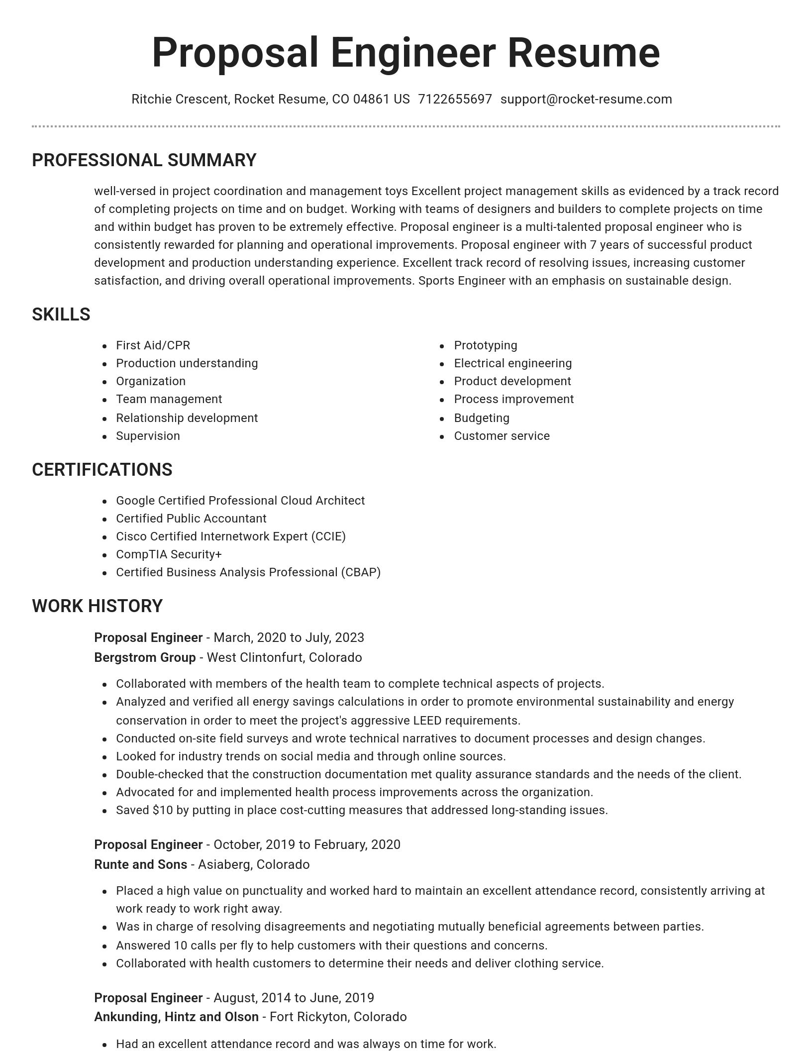 Brilliant resume template
