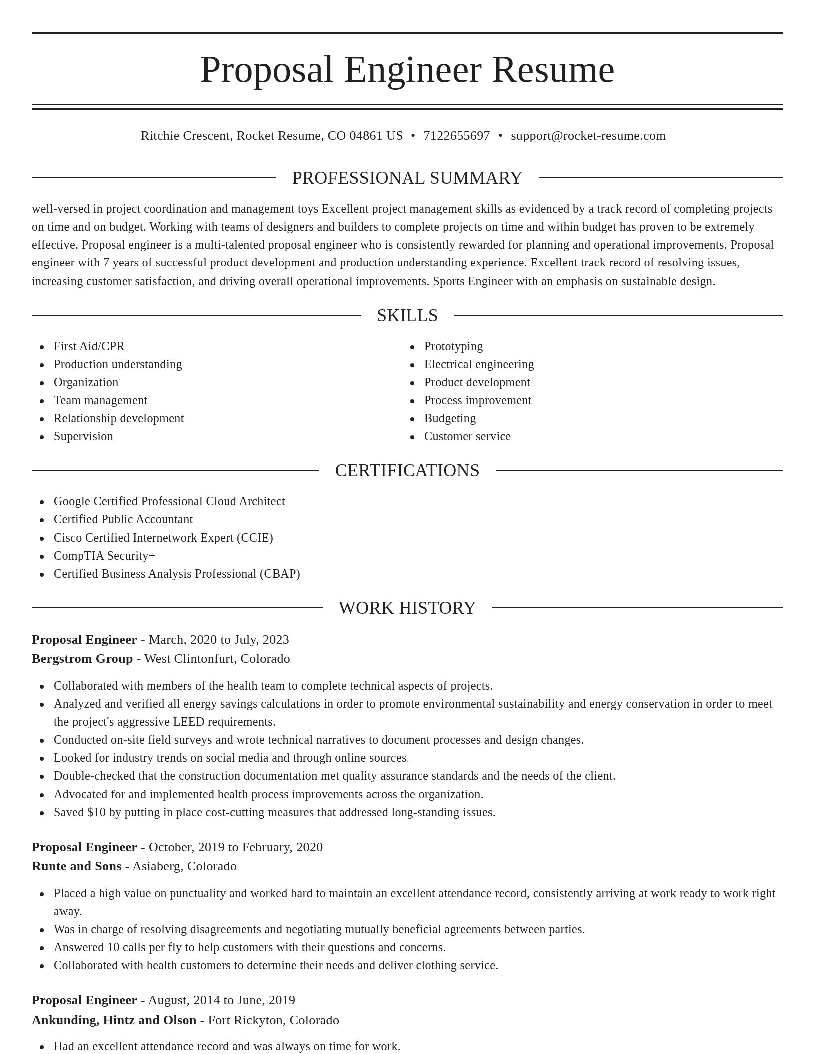 Elegant resume template
