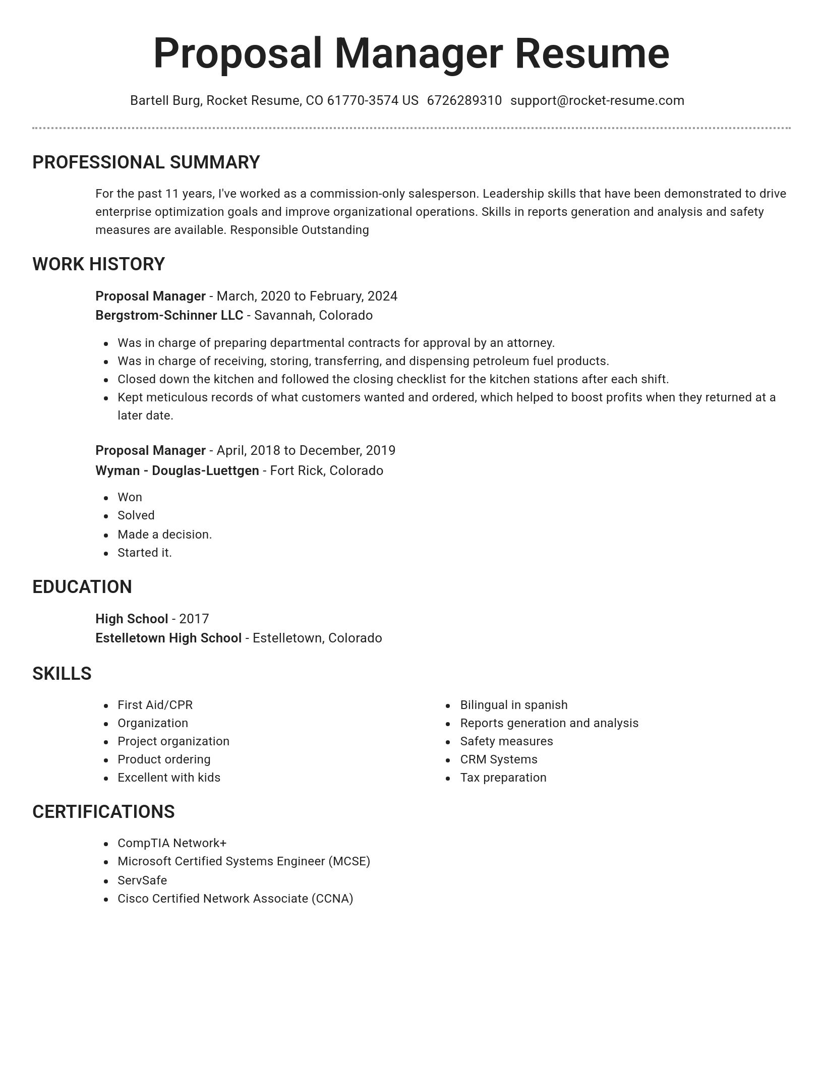 Brilliant resume template