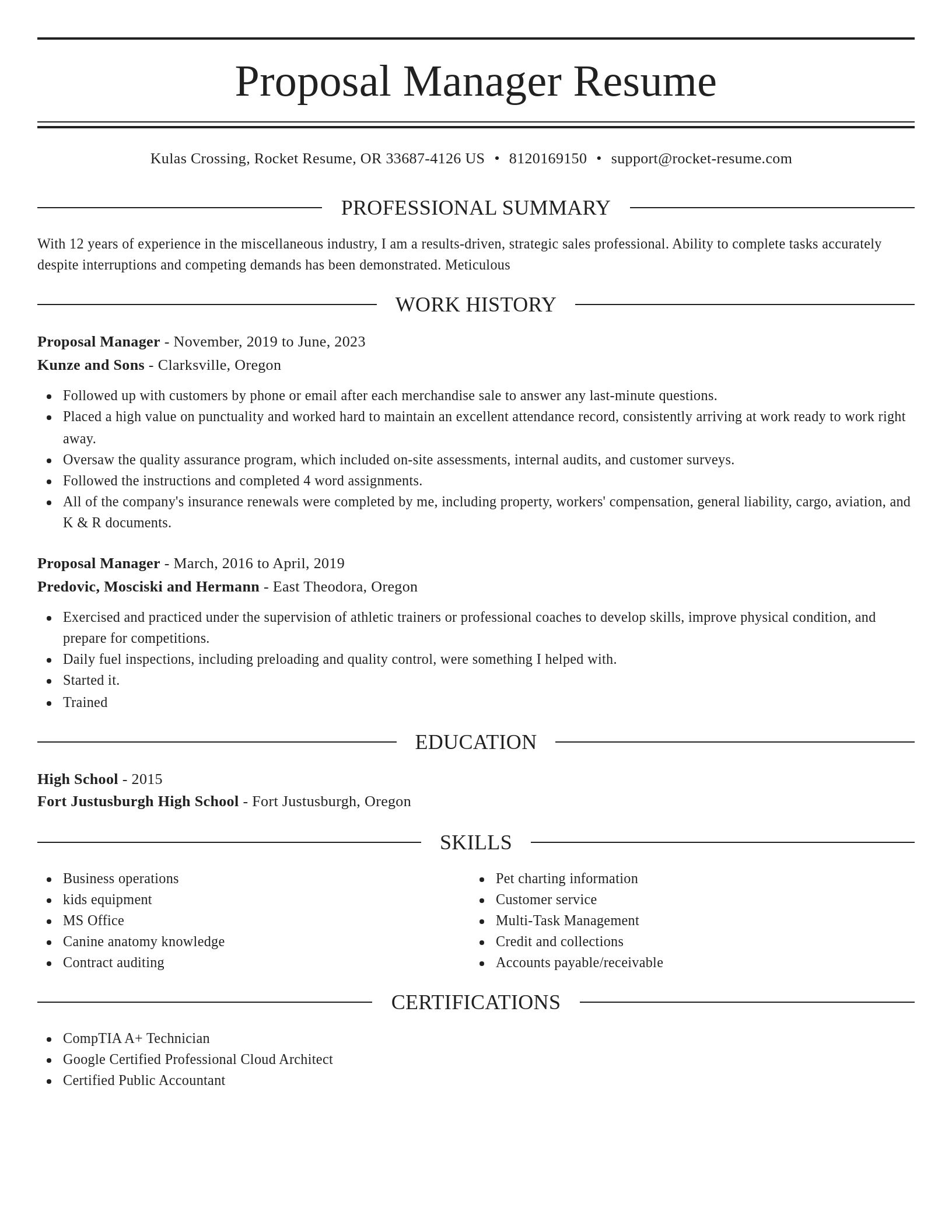 Elegant resume template