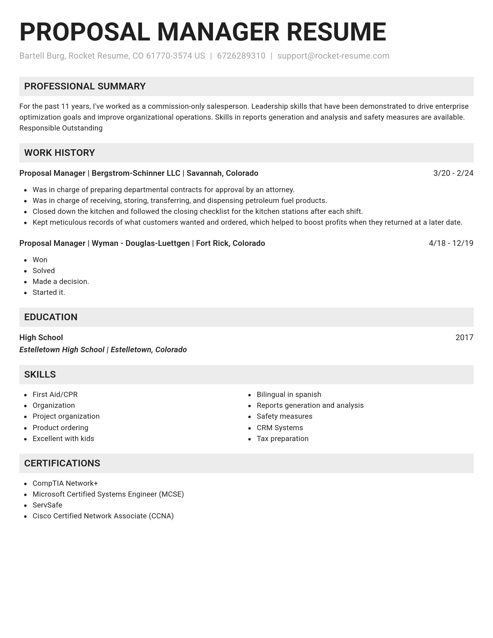 Genius resume template