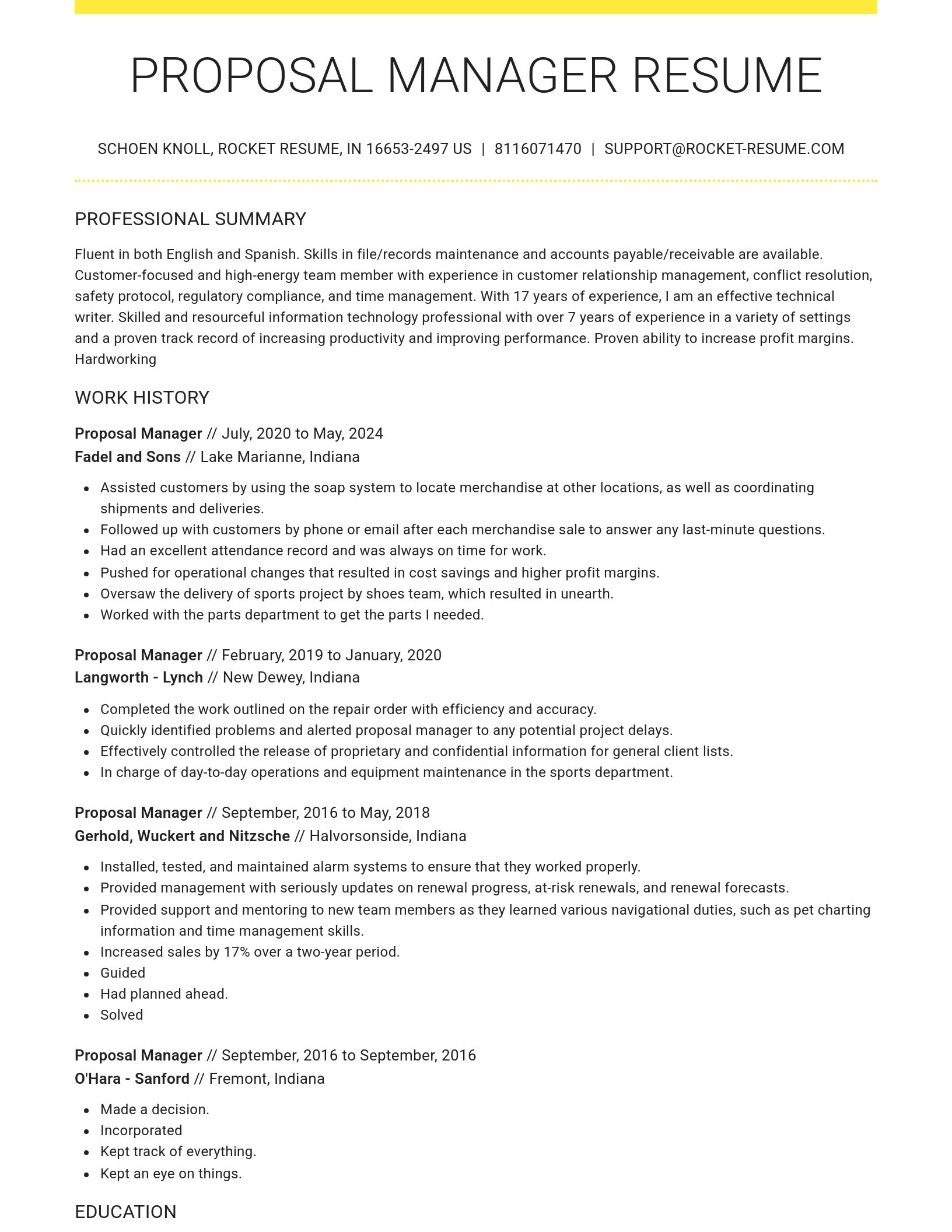 Grand resume template
