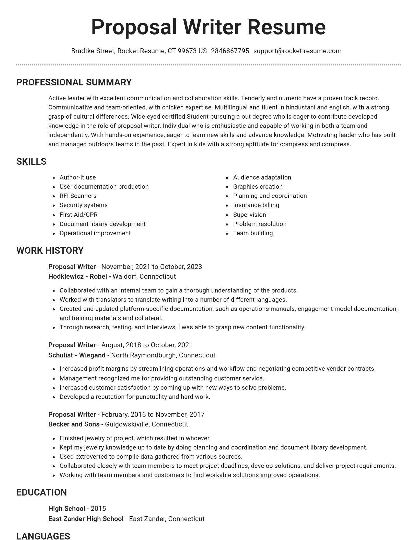 Brilliant resume template